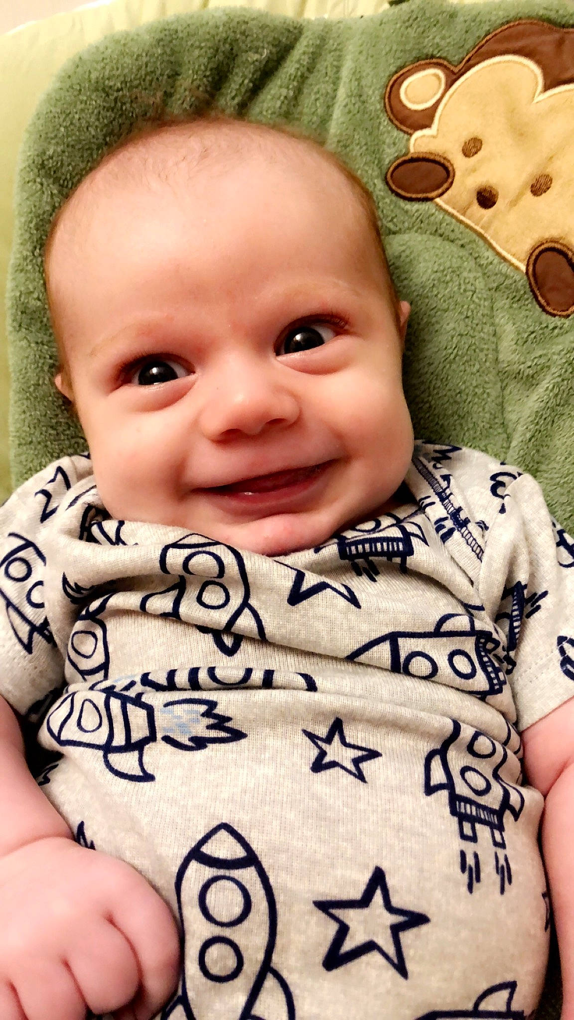 Aaron Jody  is registered to the contest to win money with this photo: baby, baby_toddler_clothing, cheek, child, cool, face, facial_expression, forehead, happy, head, joy, nose, person, skin, smile, toddler