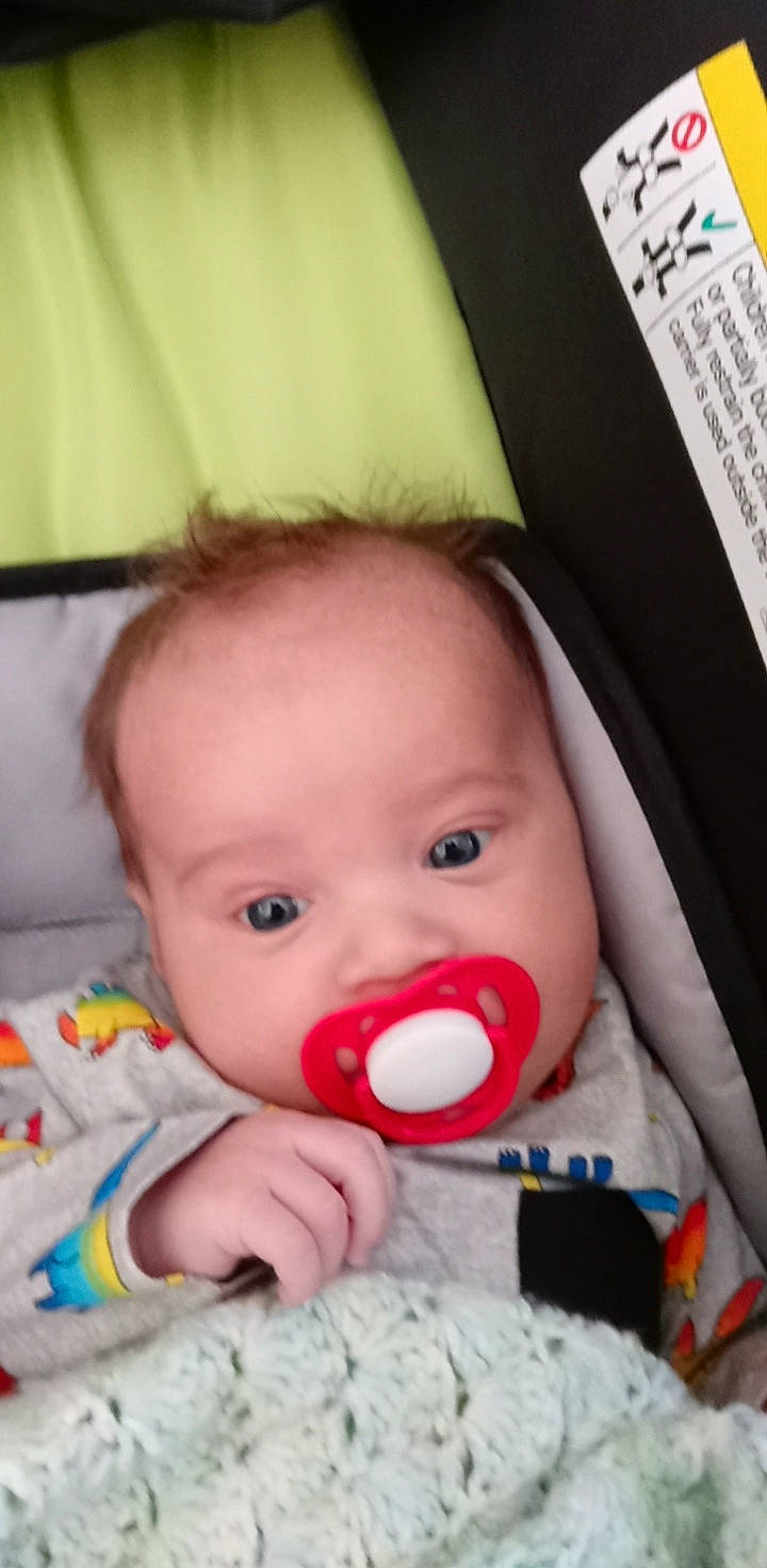 Karsen joined the competition — help win amazing prizes! baby, baby_safety, baby_toddler_clothing, cheek, child, chin, comfort, eye, eyebrow, eyelash, head, headgear, infant_bed, iris, lip, mouth, nose, person, skin, textile