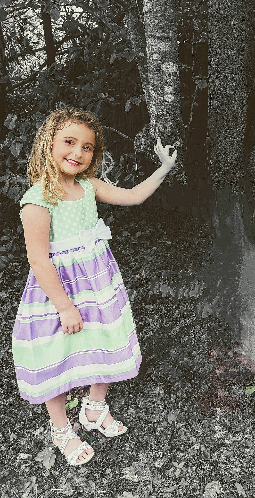 Taylin joined the competition — help win amazing prizes! beauty, day_dress, dress, flash_photography, footwear, grass, hair, happy, joy, long_hair, nature, one_piece_garment, pattern, people_in_nature, person, pink, plant, sandal, smile, style