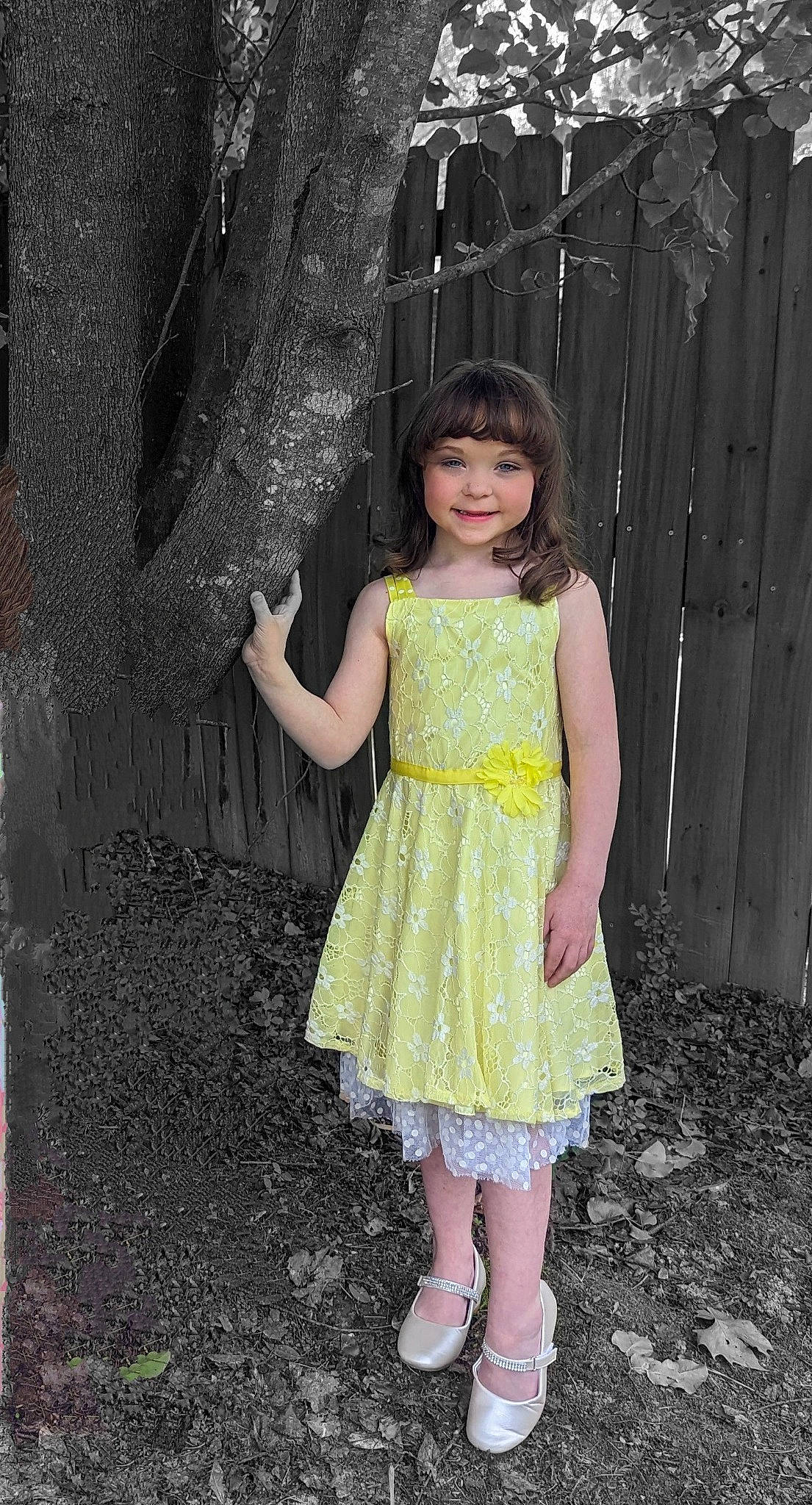 Gracie is registered to the contest to win money with this photo: baby_toddler_clothing, clothing, day_dress, dress, fashion_design, flash_photography, grass, happy, joy, leg, one_piece_garment, pattern, people_in_nature, person, pink, shoulder, skin, sleeve, smile, toddler