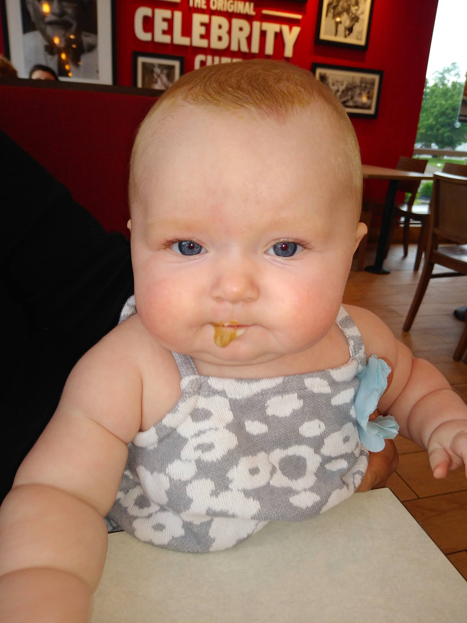 Harlynn is registered to the contest to win money with this photo: baby, cheek, child, chin, face, finger, forehead, head, person, skin, thumb, toddler