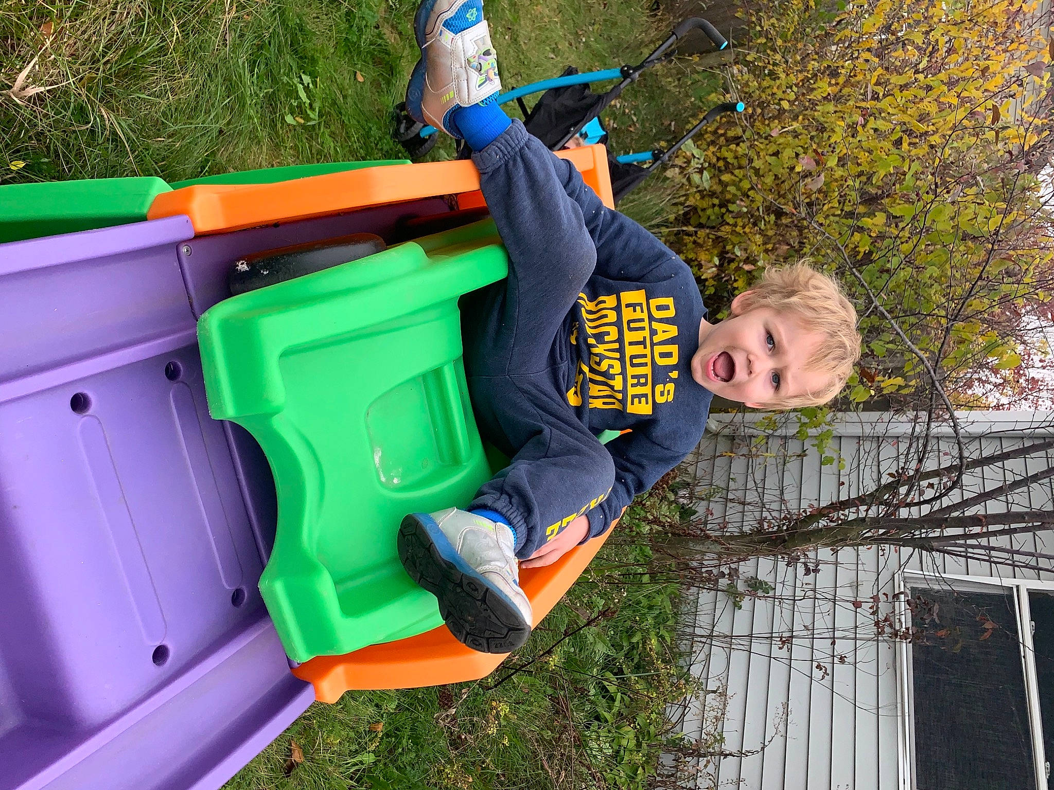 Willie-lee joined the competition — help win amazing prizes! fun, grass, green, outdoor_play_equipment, person, play, surprise