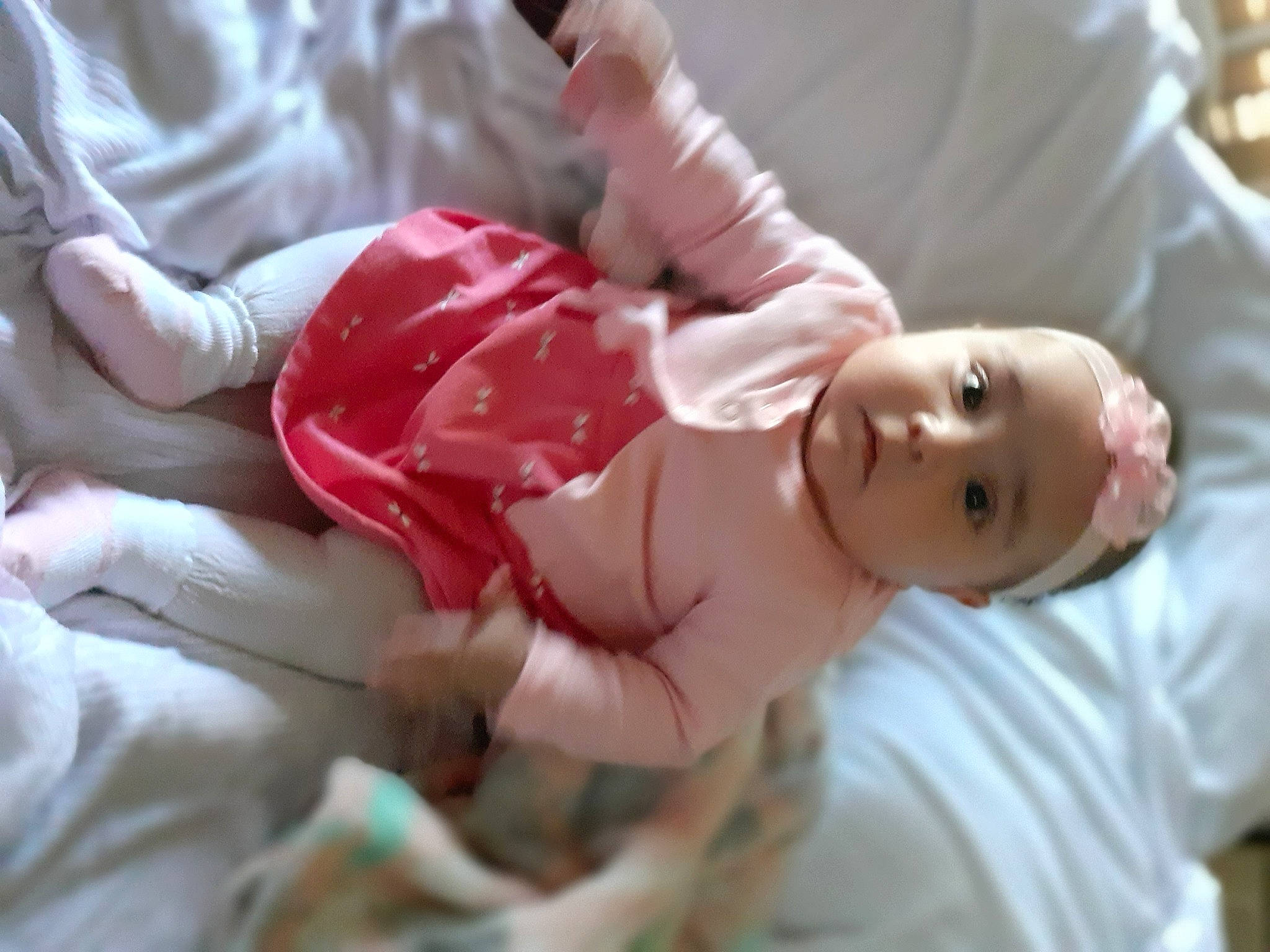 Phoebe joined the competition — help win amazing prizes! abdomen, baby, baby_toddler_clothing, cheek, child, comfort, finger, gesture, hand, happy, hat, human_body, human_leg, linens, mouth, nail, person, skin, thumb, toddler