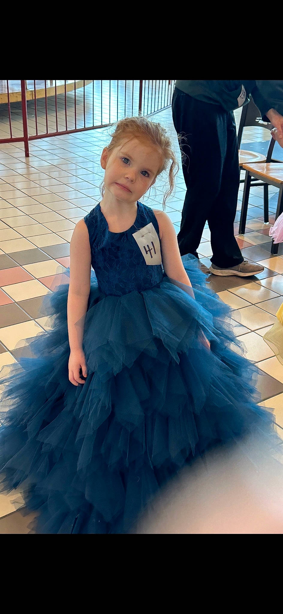 Kinsley joined the competition — help win amazing prizes! day_dress, electric_blue, embellishment, event, fashion, fashion_design, formal_wear, fun, gown, hairstyle, happy, joint, one_piece_garment, person, photograph, pink, purple, ruffle, snapshot, toddler