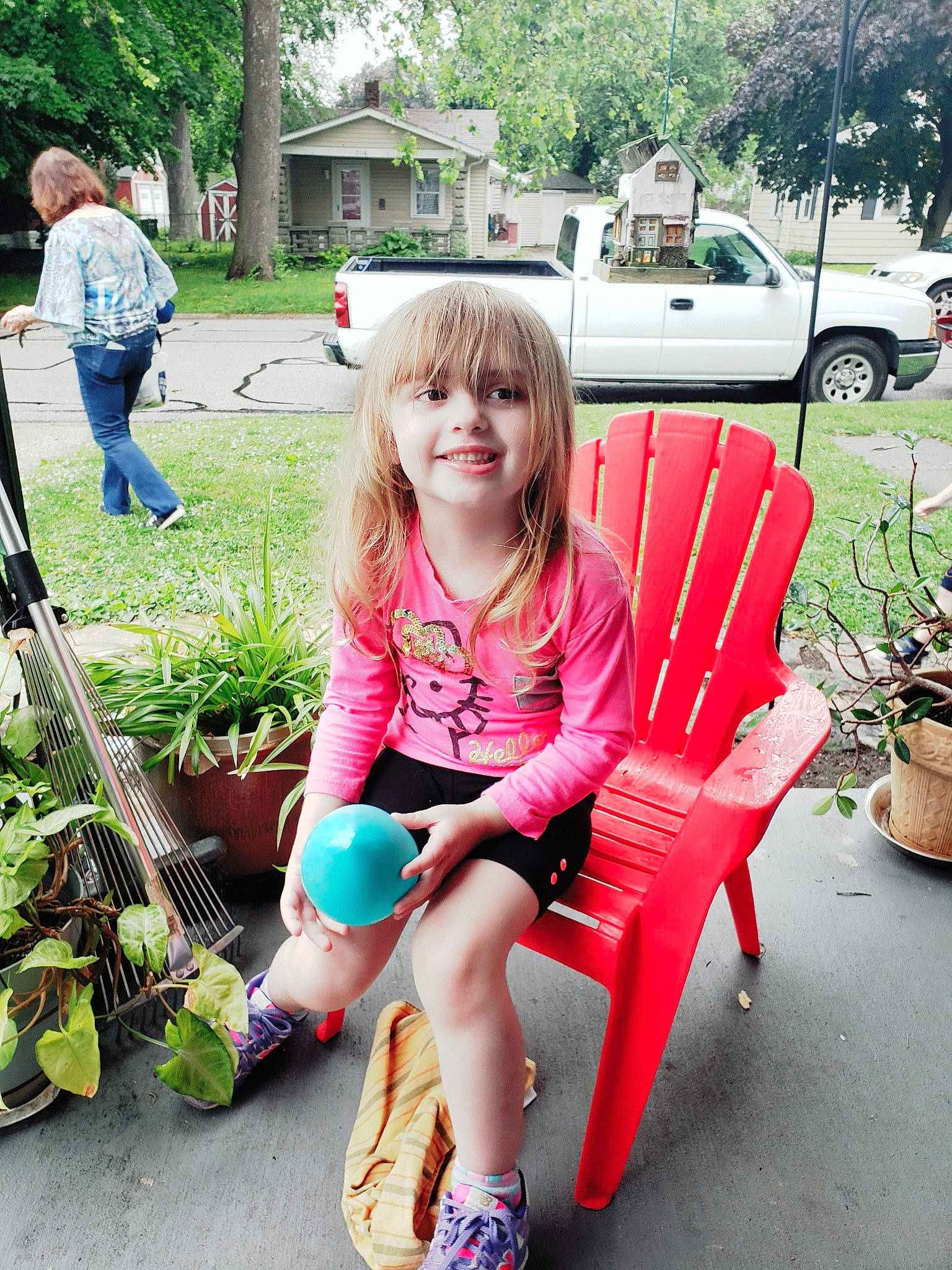 Graceylynn is registered to the contest to win money with this photo: child, daughter, footwear, joy, leg, person, pink, plant, play, shoe, sitting, spring, style, summer, toddler, tree, vacation