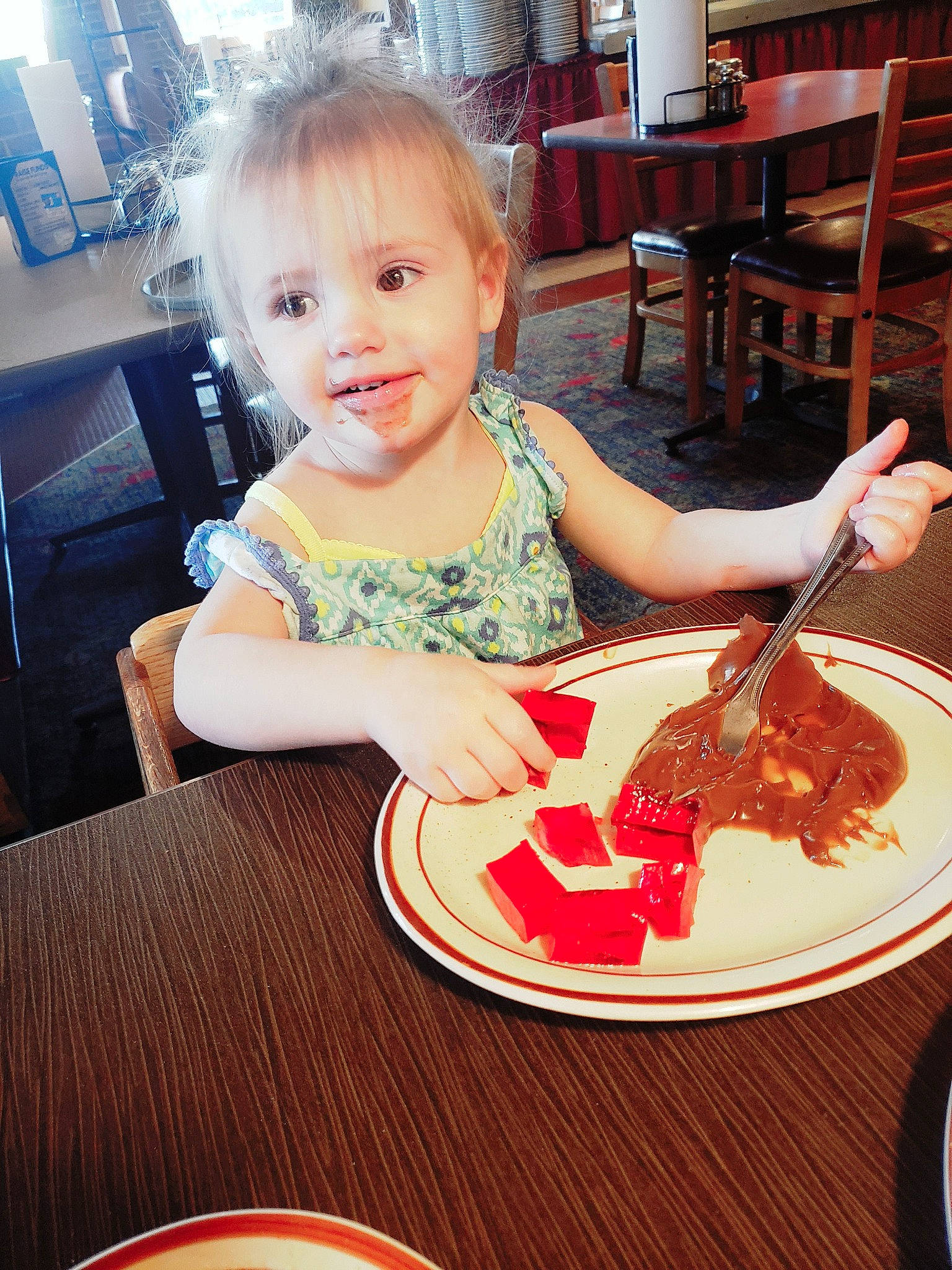 Dorothy joined the competition — help win amazing prizes! breakfast, brunch, child, comfort_food, cuisine, dish, eating, food, lunch, meal, person, play, restaurant, tableware, toddler