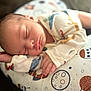baby, newborn, sleeping, infant, pillow, space_theme, stars, planets, crown, cute, peaceful, soft, clothing, hand, face, portrait, indoors, rest, young, child