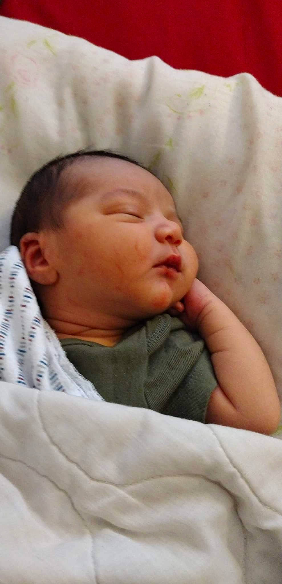 Nicolas joined the competition — help win amazing prizes! baby, baby_sleeping, bedding, bedtime, cheek, child, childbirth, chin, comfort, flesh, linens, mammal, nap, nose, person, room, skin, sleep, sleeve, thumb