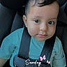 Lian joined the competition — help win amazing prizes!  안전, baby, blue_shirt, butterfly, car, car_seat, child, close_up, eyes, face, indoors, looking_at_camera, photography, portrait, seatbelt, short_hair, sitting, text_overlay, toddler, vehicle