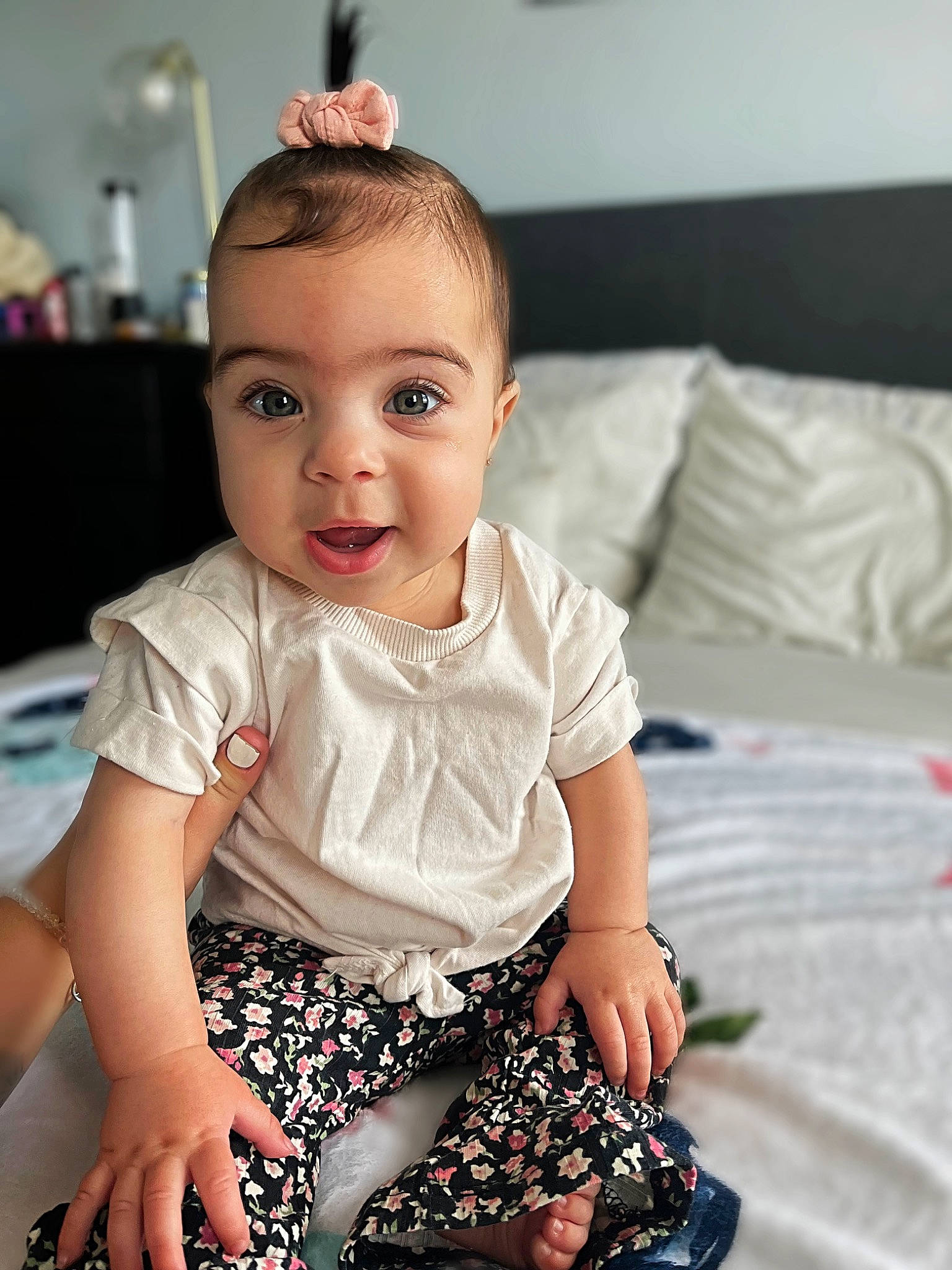 Jhené joined the competition — help win amazing prizes! baby, baby_toddler_clothing, beauty, child, cool, eye, fashion_design, flash_photography, happy, human_leg, pattern, person, pink, plaid, sitting, skin, sleeve, thigh, toddler, trunk