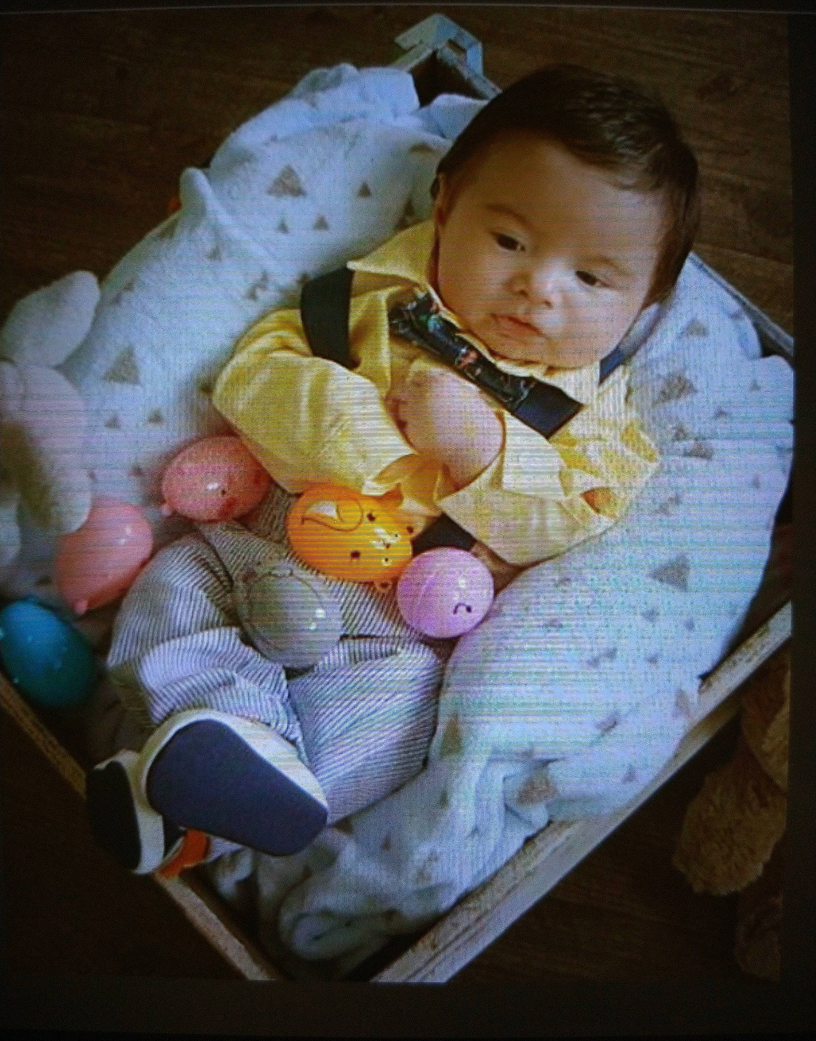 Troy joined the competition — help win amazing prizes! baby, baby_carriage, baby_products, baby_safety, baby_sleeping, baby_toddler_clothing, cheek, child, comfort, eye, hand, happy, head, iris, linens, person, room, sitting, smile, stuffed_toy