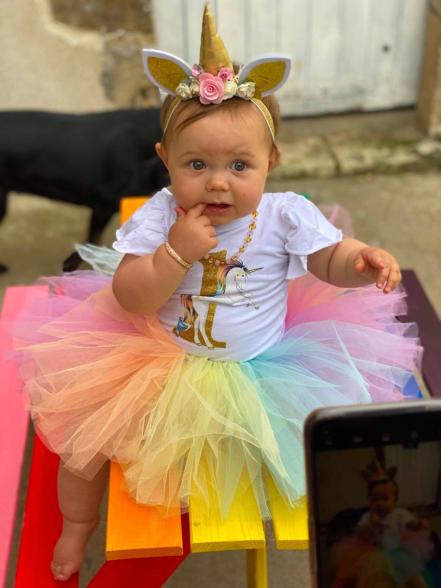 Mya participe au concours pour gagner de l'argent avec cette photo : baby, baby_toddler_clothing, beauty, child, event, fashion_accessory, fun, hair_accessory, happy, headband, headpiece, jewellery, magenta, person, pink, product, purple, sitting, snapshot, toddler