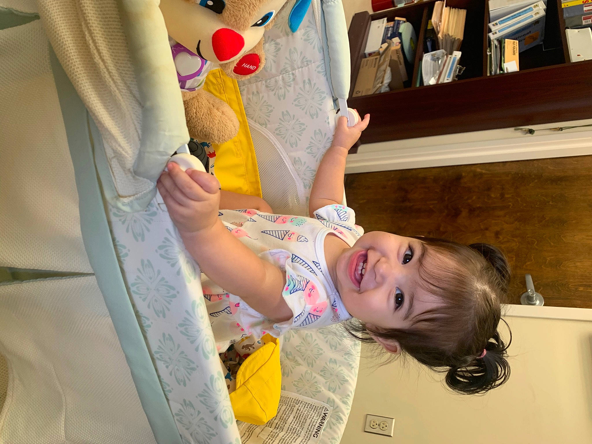 Anahi joined the competition — help win amazing prizes! baby, baby_products, baby_safety, baby_toddler_clothing, child, comfort, fun, happy, joy, leisure, linens, person, play, plush, room, smile, stuffed_toy, t_shirt, toddler, toy