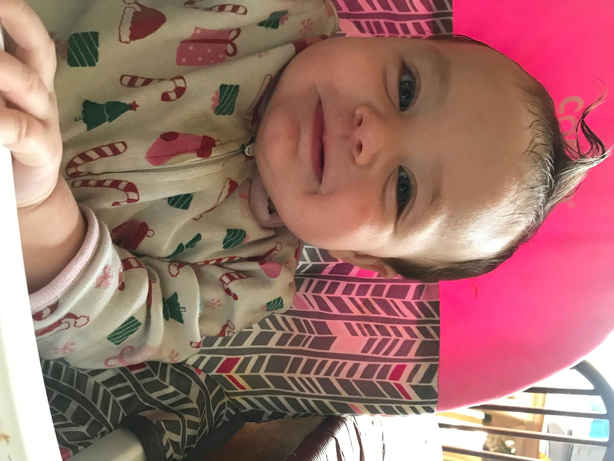 Karma is registered to the contest to win money with this photo: baby, baby_laughing, baby_toddler_clothing, beauty, cheek, eye, face, finger, gesture, happy, iris, joy, lip, mouth, nose, organ, person, pink, skin, sleeve