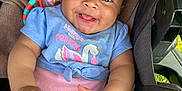 Srynity joined the competition — help win amazing prizes! baby, baby_girl, blue_shirt, child, clothing, cute, face, furniture, hands, happy, indoors, infant, milk_bottle, person, pink_diaper_cover, portrait, seat, smiling, stroller, toy