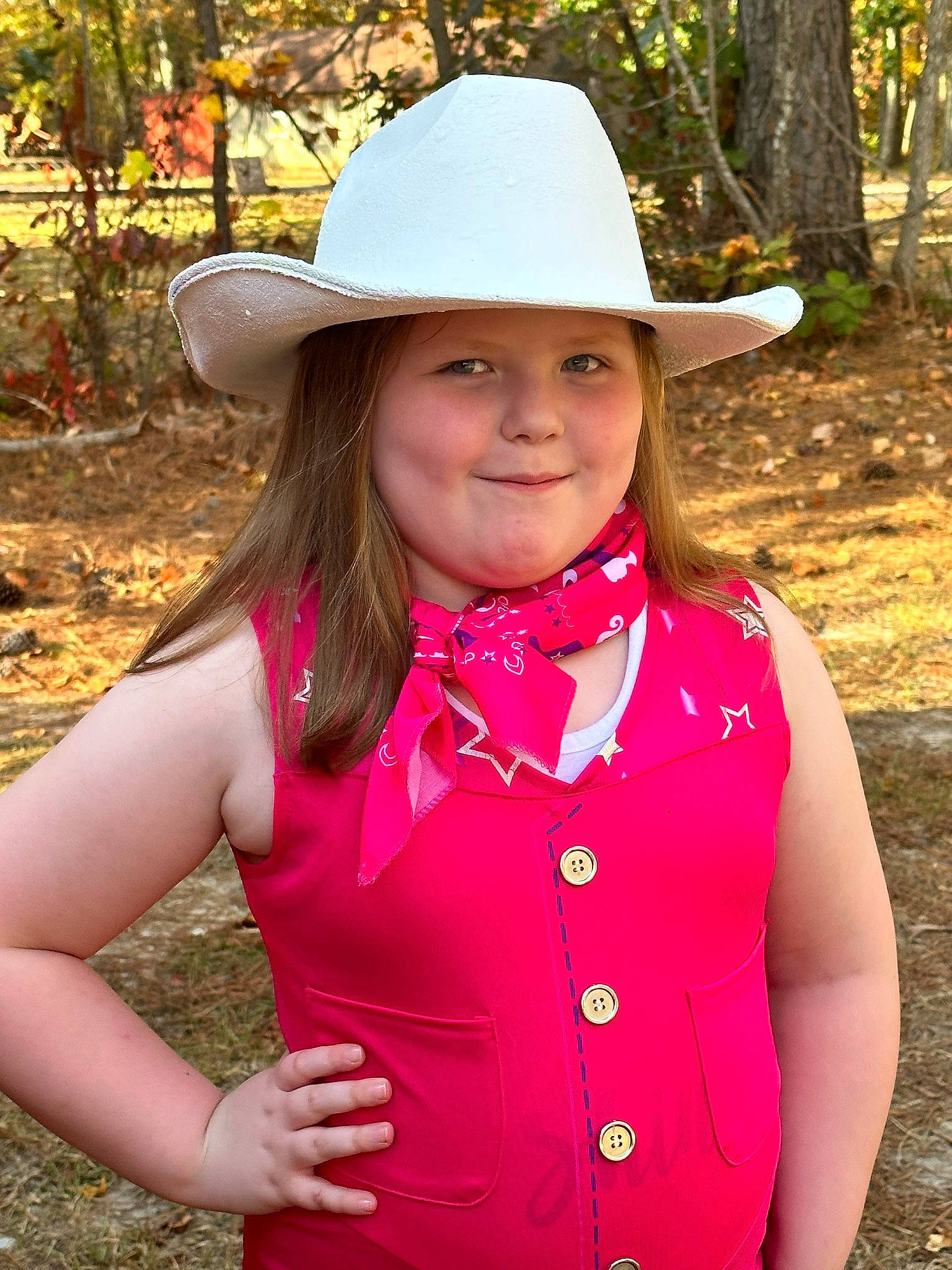 Alexis joined the competition — help win amazing prizes! blond, bow_tie, electric_blue, facial_expression, grass, happy, hat, headwear, jewellery, joy, magenta, neck, people_in_nature, person, pink, plant, sleeve, smile, summer, sun_hat