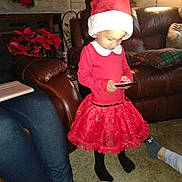 A'Mila joined the competition — help win amazing prizes! child, christmas, clothing, costume, holiday, pink, red, toddler