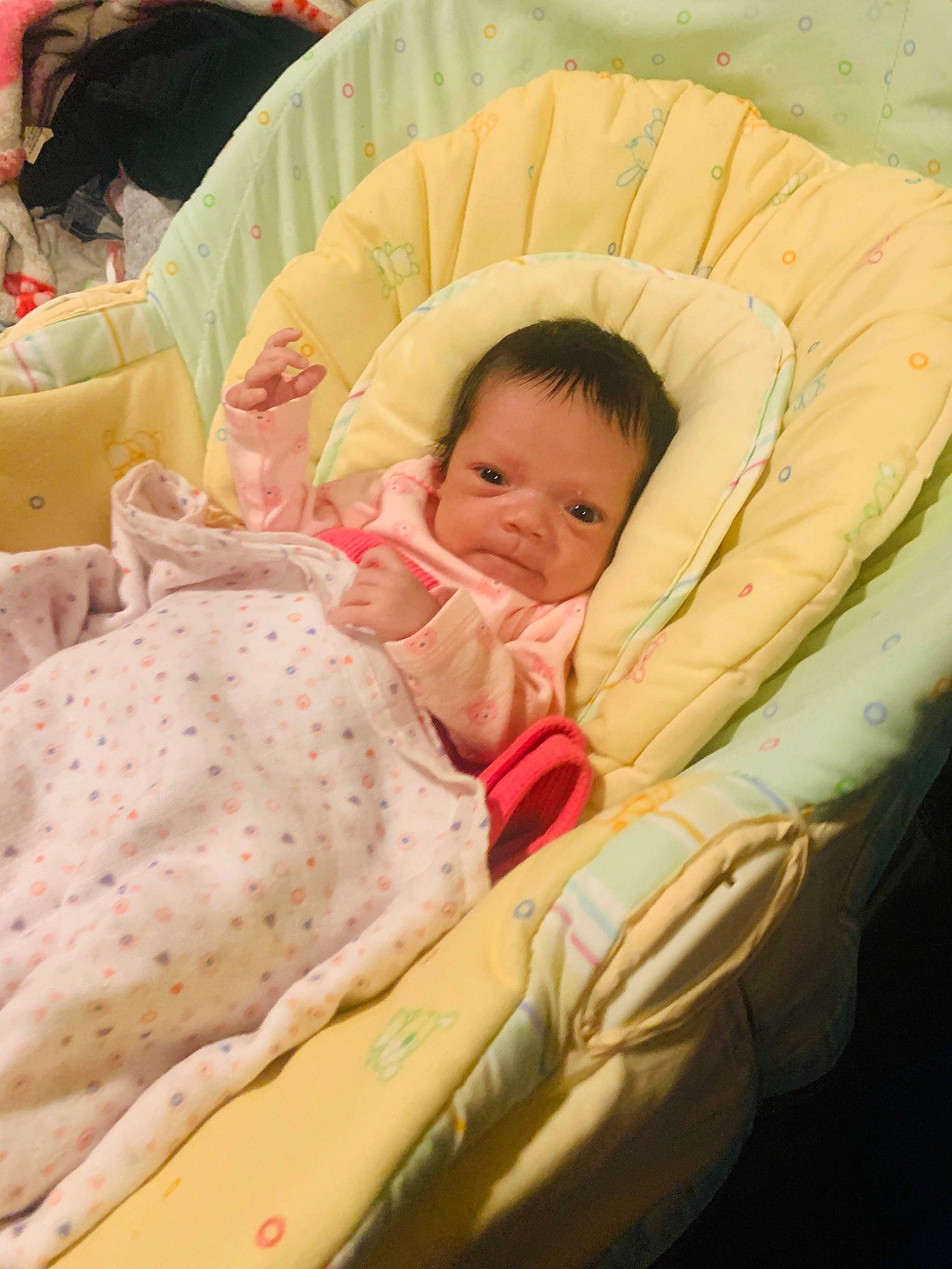 Isabell is registered to the contest to win money with this photo: baby, baby_products, bed, bedtime, cheek, child, furniture, infant_bed, nap, person, product, skin, sleep, smile, textile, toddler