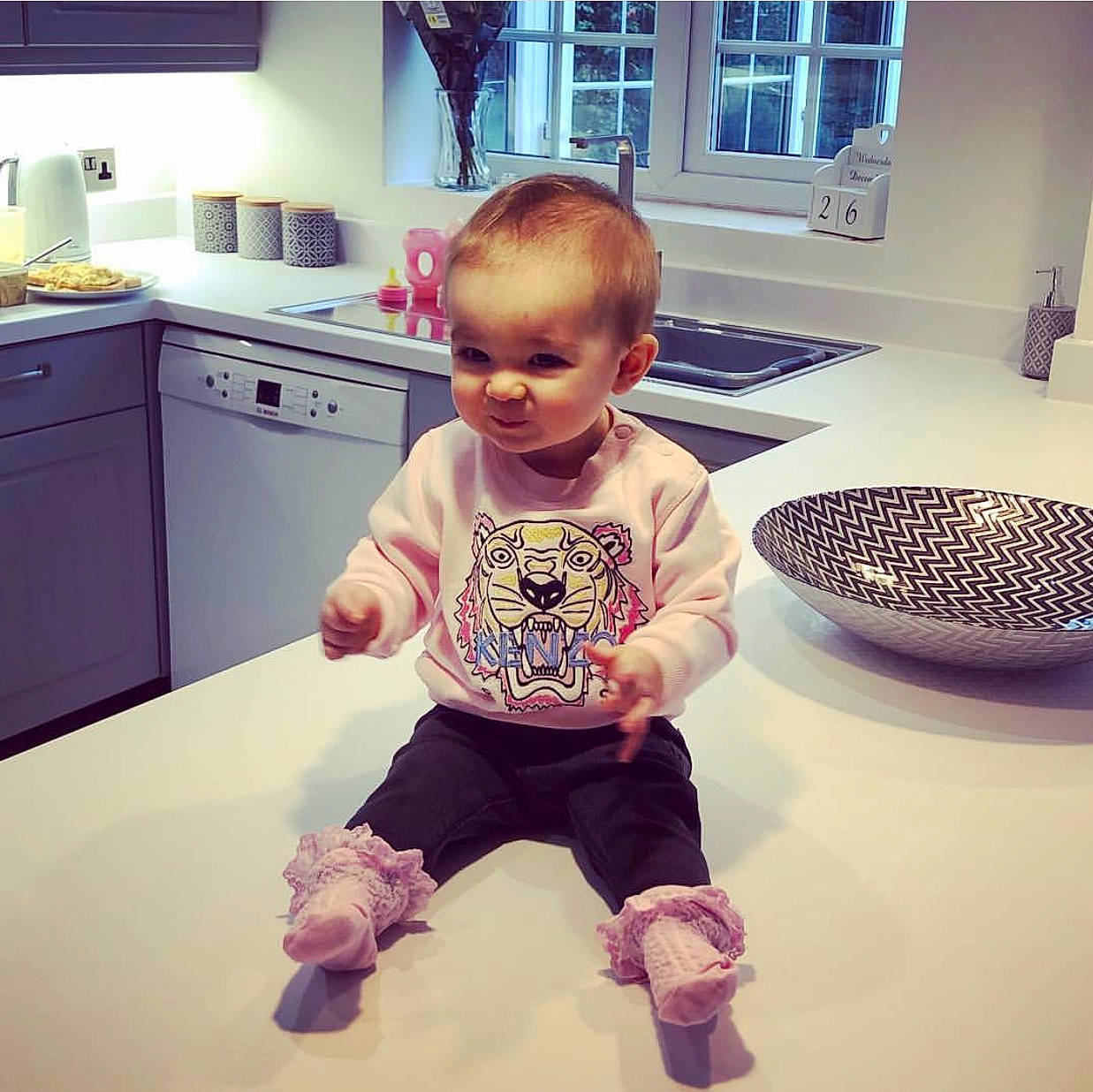 Ava joined the competition — help win amazing prizes! cheek, child, cool, ear, electronic_device, head, person, pink, play, room, shoe, square, t_shirt, technology, toddler