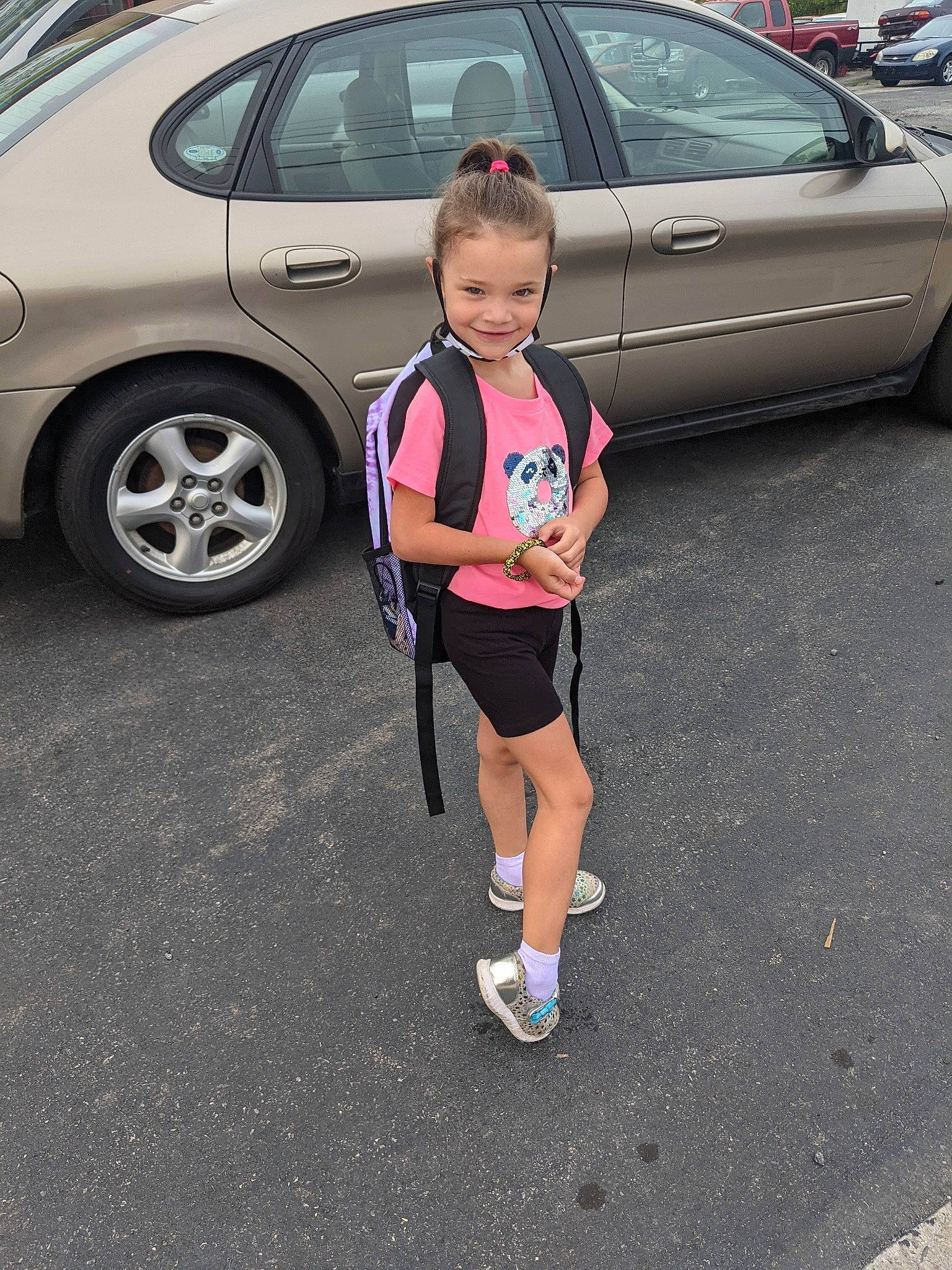 Jessa joined the competition — help win amazing prizes! alloy_wheel, asphalt, automotive_design, automotive_exterior, automotive_lighting, automotive_tire, bumper, car, dress, fender, infrastructure, joy, land_vehicle, motor_vehicle, parking, person, rim, tire, trunk, vehicle