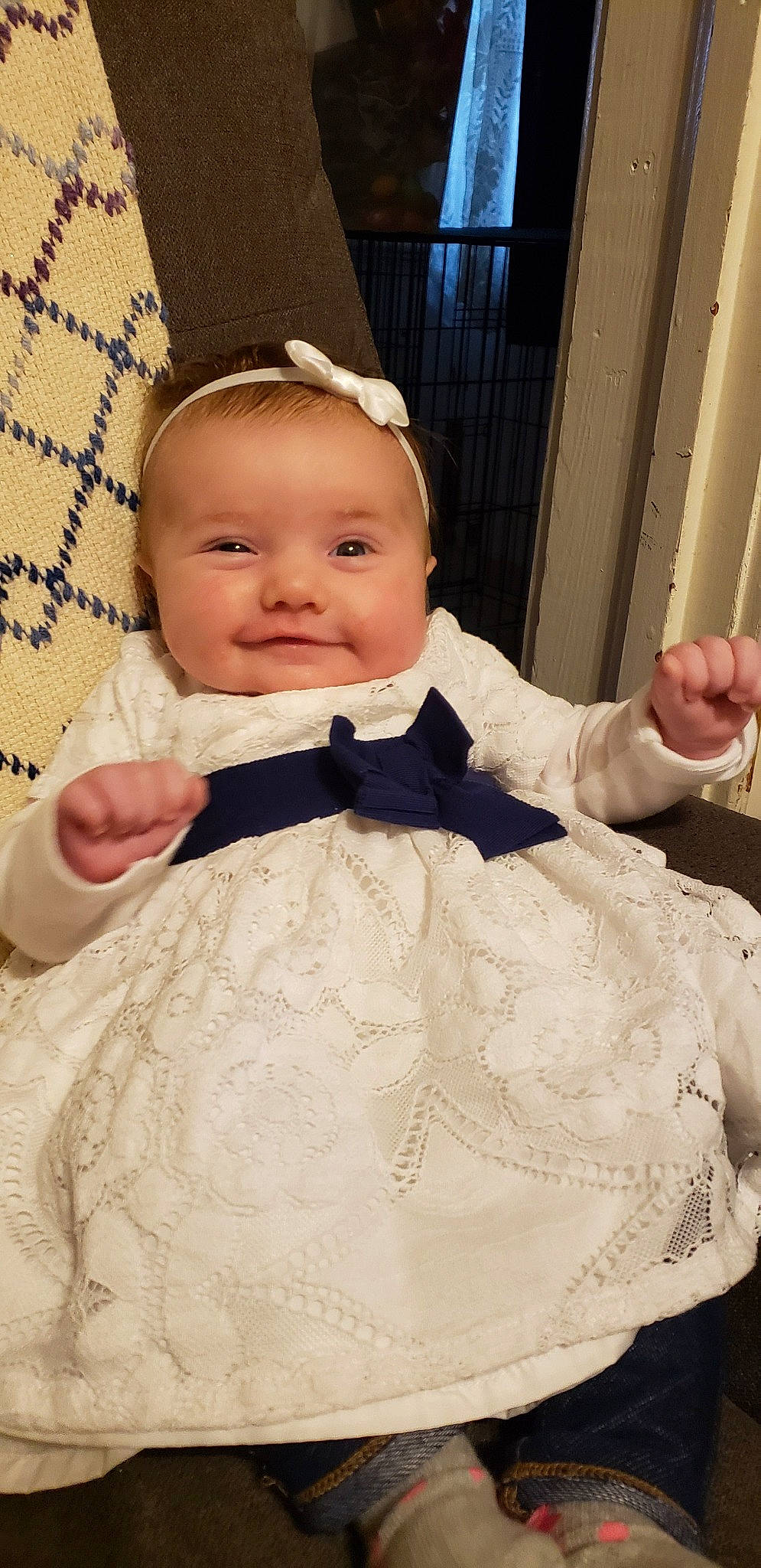 Azlynn joined the competition — help win amazing prizes! baby, baby_products, baby_toddler_clothing, cheek, child, hair_accessory, person, product, toddler