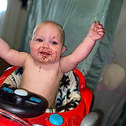 Isabelle joined the competition — help win amazing prizes! baby, bodypart, cream, cutlery, dessert, eating, face, finger, food, hand, head, icecream, medication, mouth, person, photography, pill, portrait, spoon, teeth