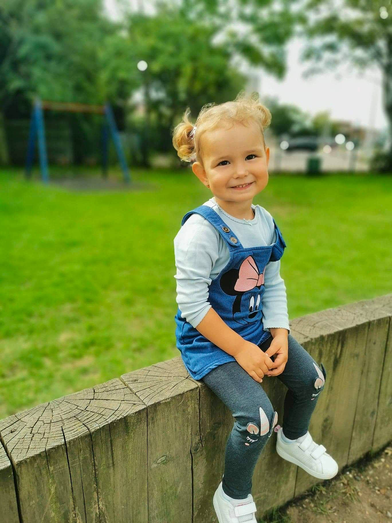 Karina joined the competition — help win amazing prizes! baby_toddler_clothing, blond, child, denim, electric_blue, face, flash_photography, footwear, grass, happy, joy, lawn, leisure, people_in_nature, person, plant, shoe, sleeve, smile, summer