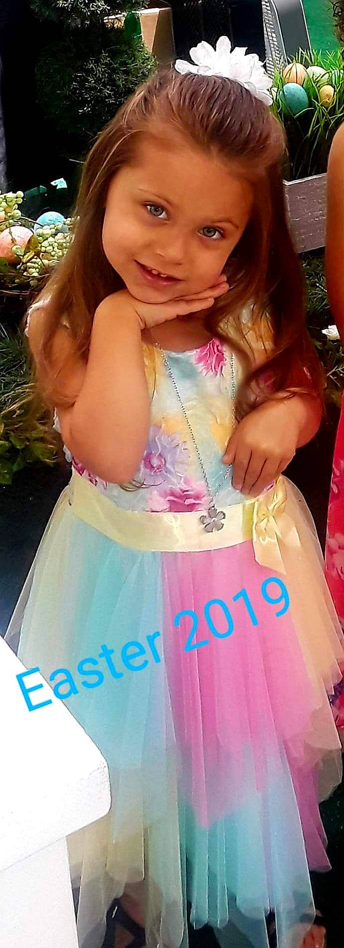 Amaria is registered to the contest to win money with this photo: child, child_model, clothing, costume, dress, joy, long_hair, person, pink, toddler