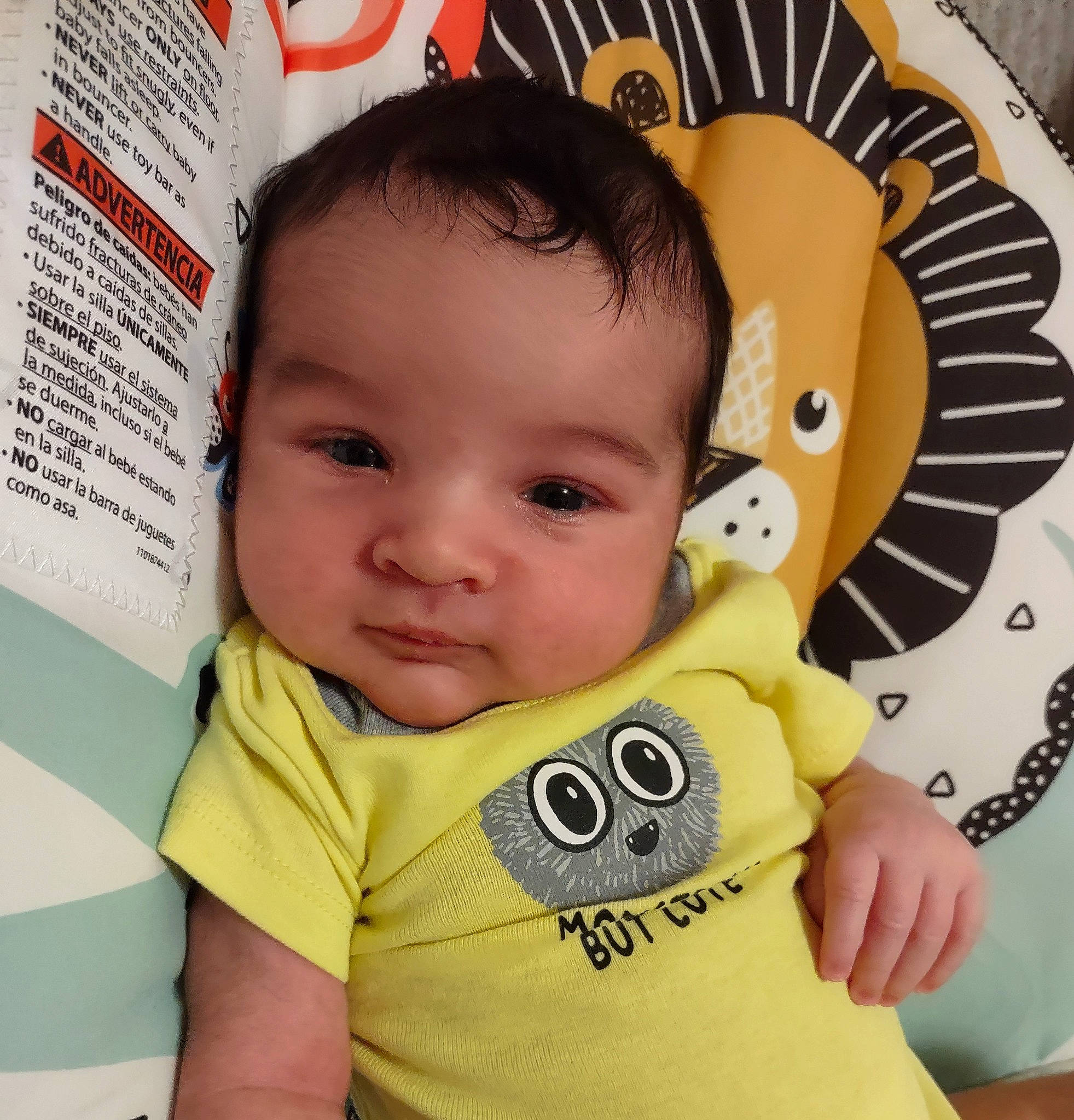 Franklin is registered to the contest to win money with this photo: baby, baby_products, baby_safety, baby_toddler_clothing, cheek, child, circle, clock, eyelash, face, hairstyle, happy, iris, nose, organ, person, product, publication, skin, sleeve