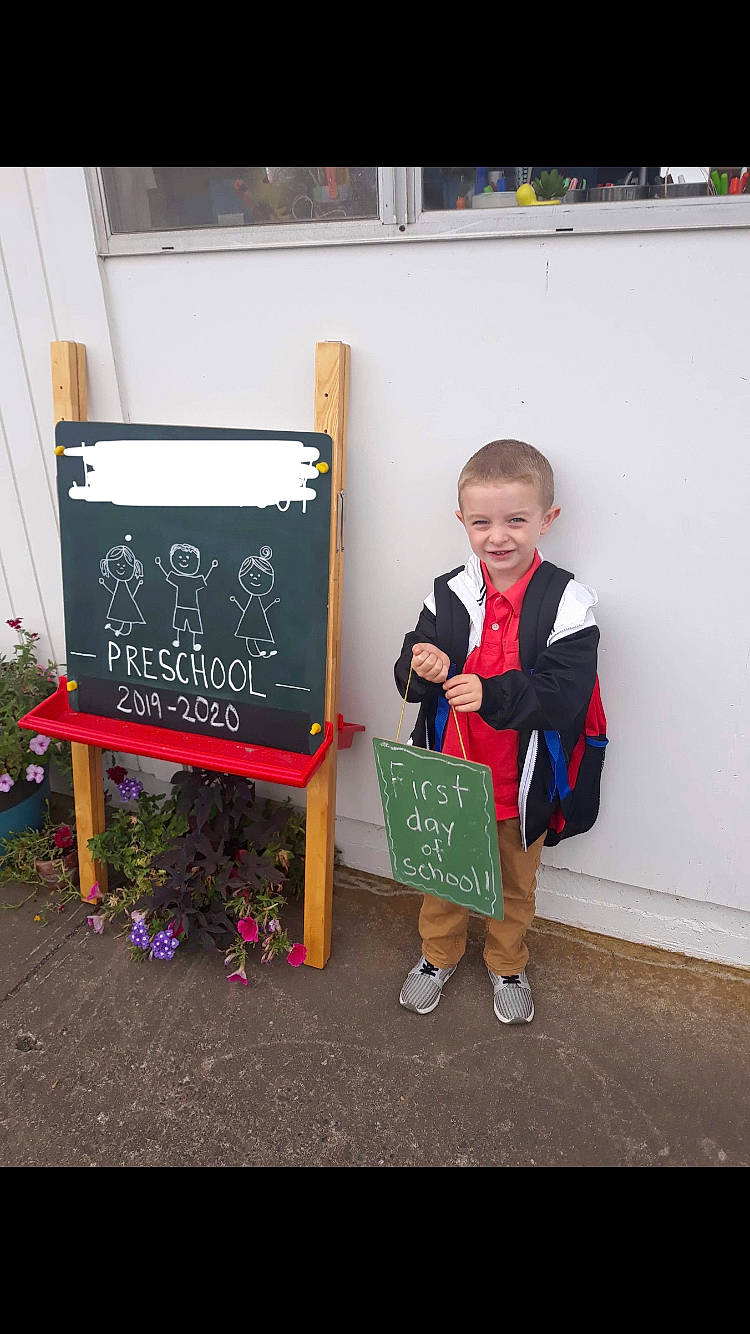 Jared joined the competition — help win amazing prizes! blackboard, child, costume, easel, joy, person, photography