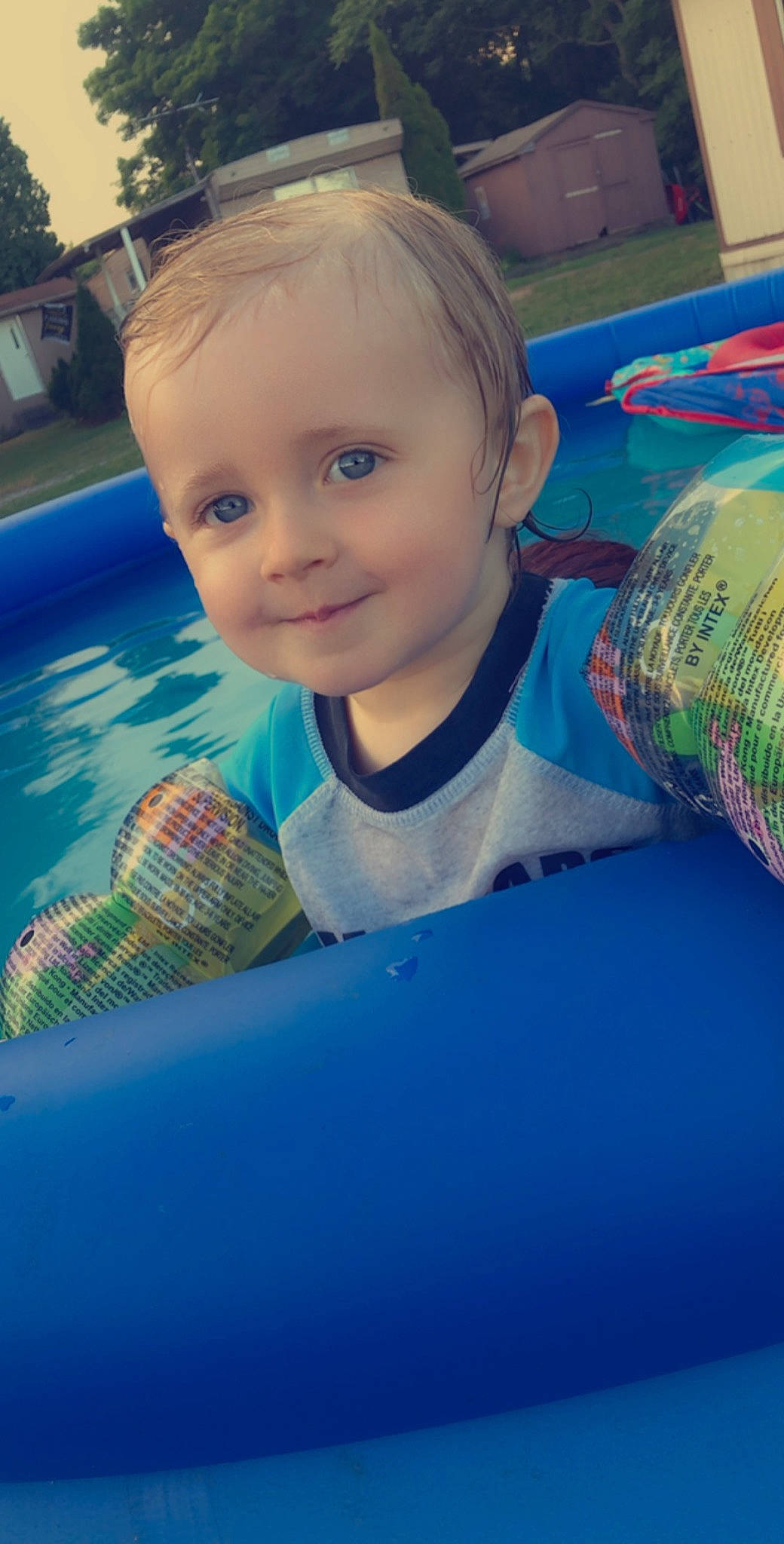 Draxton is registered to the contest to win money with this photo: baby, child, eye, face, fun, games, happy, head, joy, leisure, person, play, recreation, smile, toddler, vacation, world