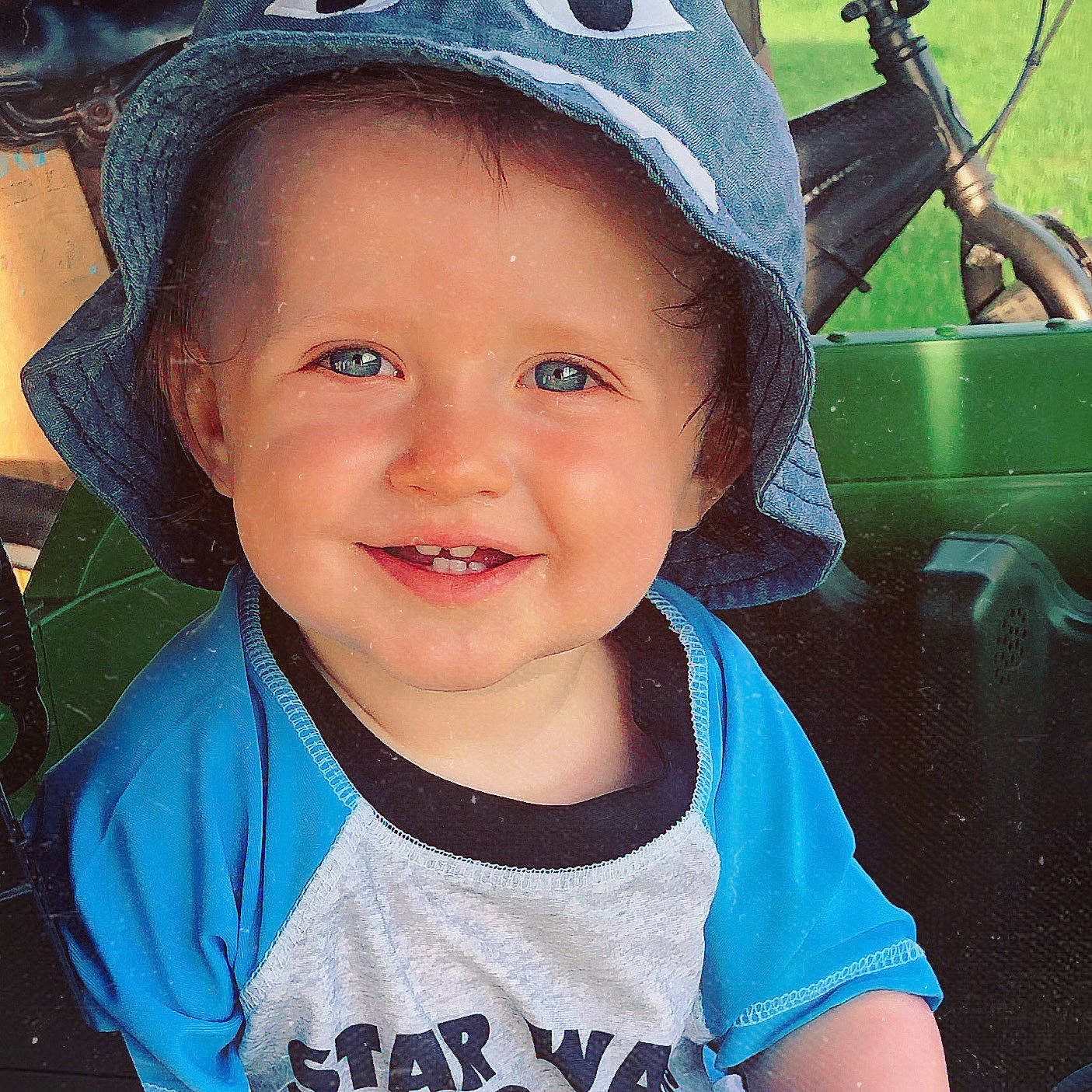 Draxton joined the competition — help win amazing prizes! cheek, child, cool, eye, face, facial_expression, forehead, happy, hat, head, headgear, joy, laugh, lip, nose, person, play, skin, smile, toddler