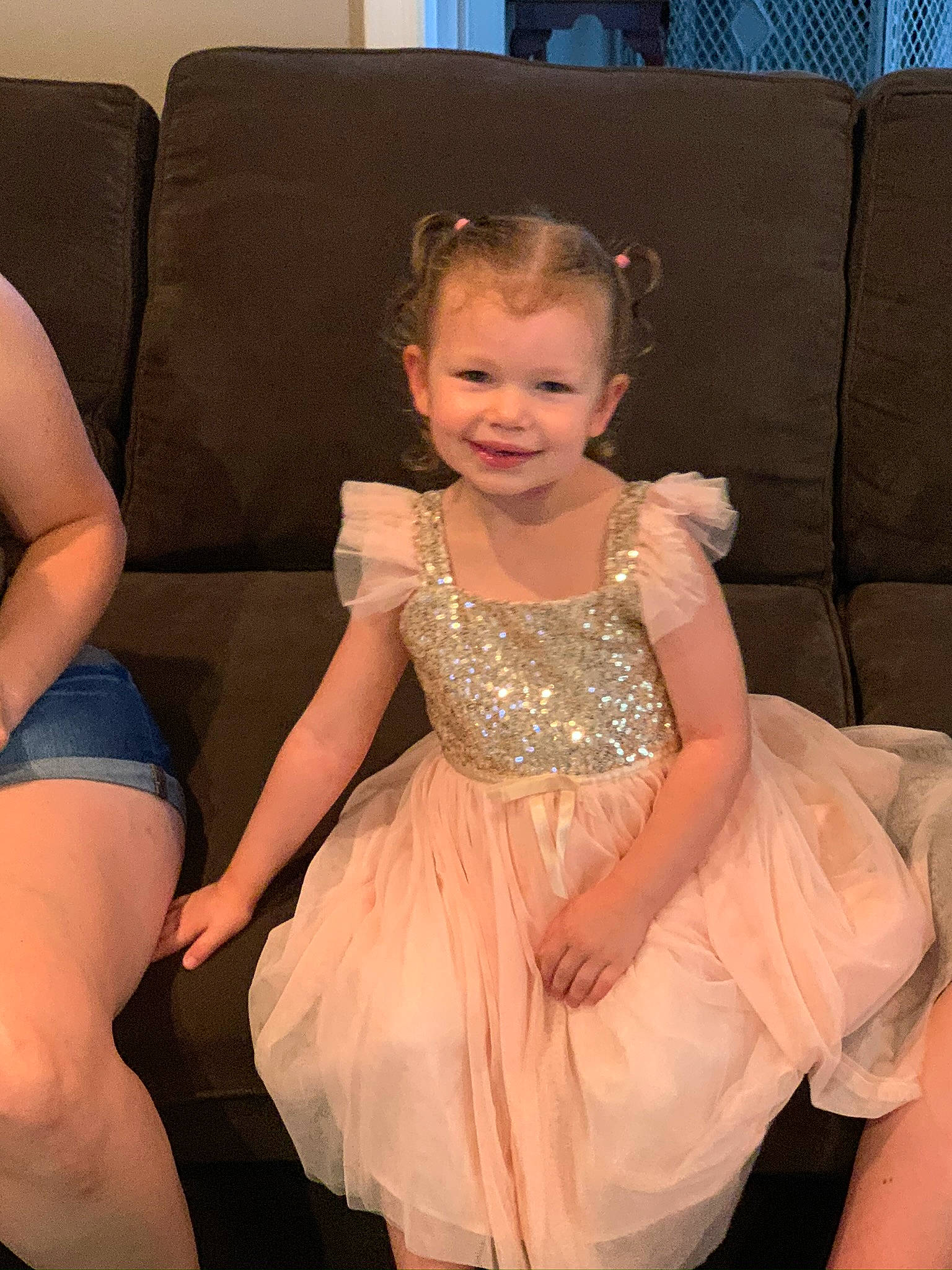 Ember joined the competition — help win amazing prizes! child, dress, joy, leg, person, sitting, smile, toddler