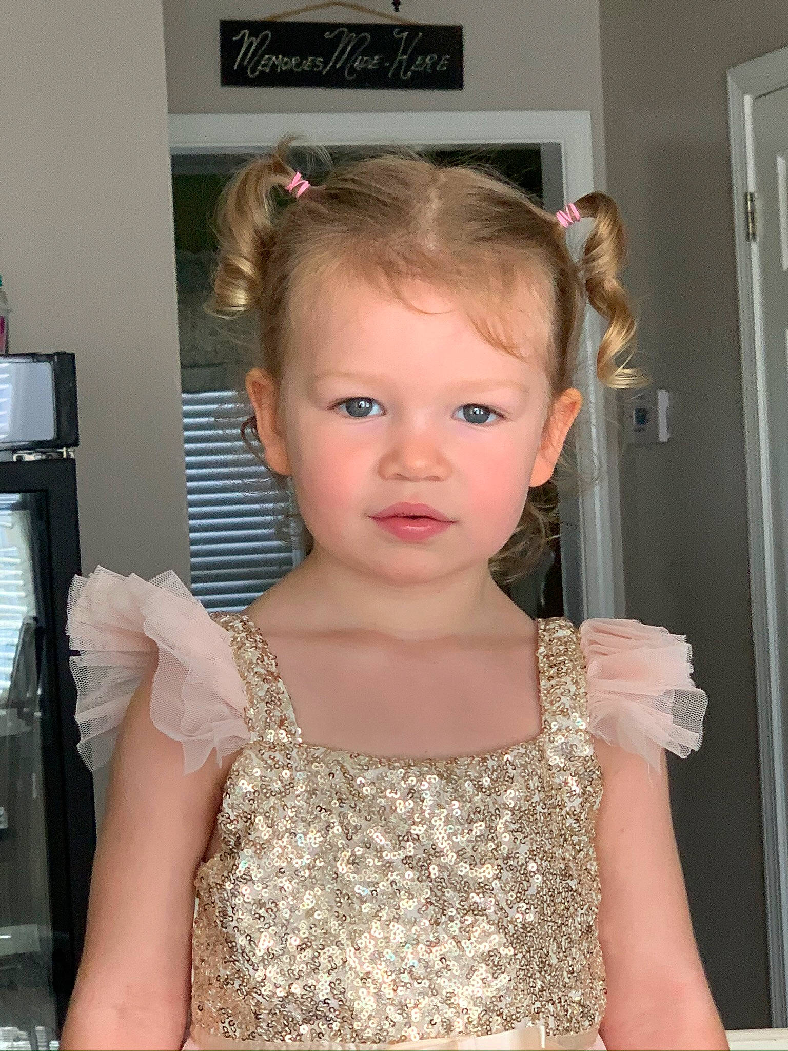 Ember is registered to the contest to win money with this photo: blond, child, child_model, ear, face, hair, hairstyle, head, long_hair, neck, person, shoulder, toddler