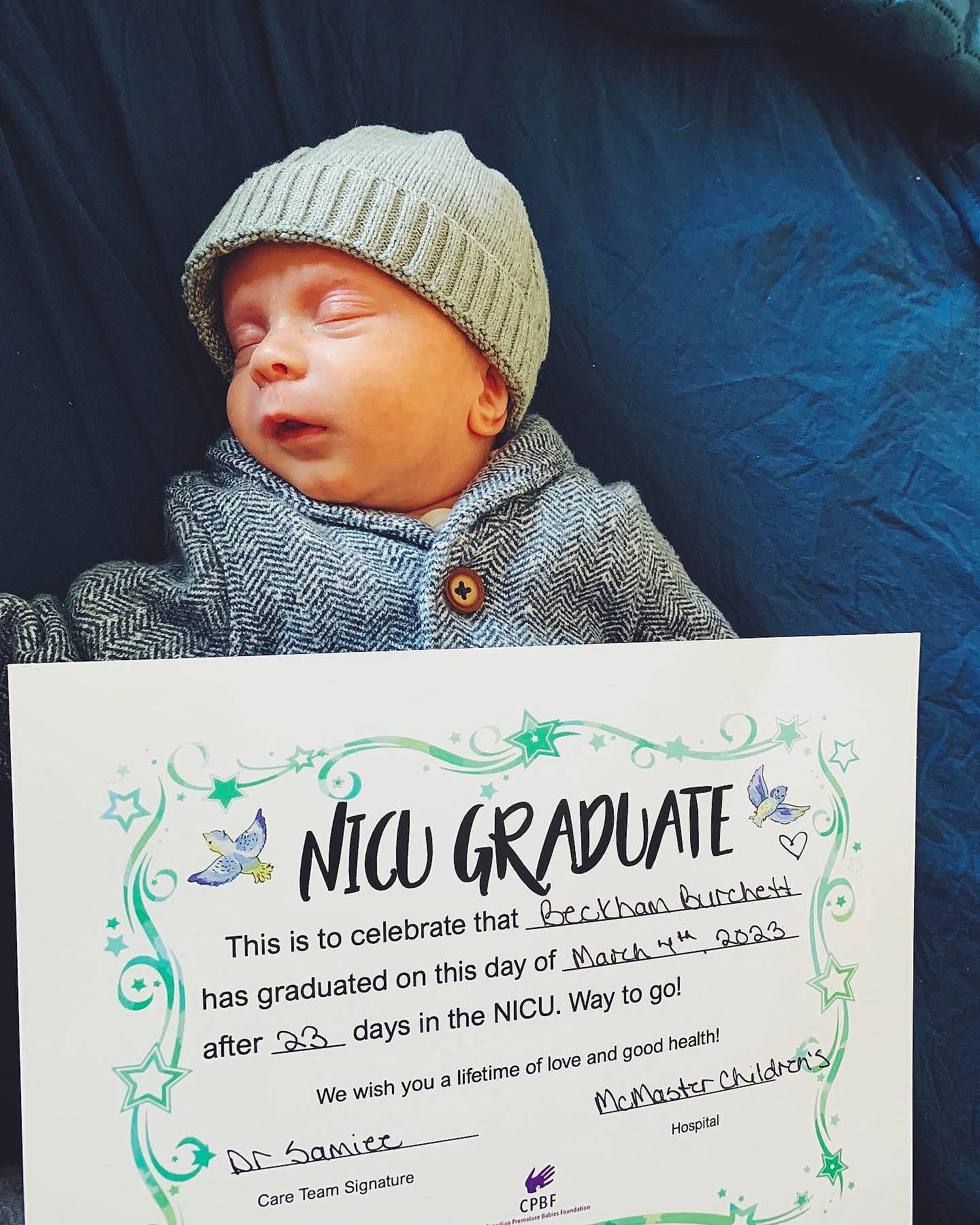 Beckham is registered to the contest to win money with this photo: baby, baby_products, baby_toddler_clothing, beanie, cap, child, comfort, cool, font, happy, headwear, hood, hoodie, knit_cap, linens, pattern, person, photo_caption, sleeve, t_shirt