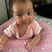 Mia is registered to the contest to win money with this photo: baby, babycrawling, bodypart, clothing, crawling, cushion, face, finger, furniture, hand, happy, head, homedecor, newborn, person, photography, portrait, sitting, smile, t_shirt