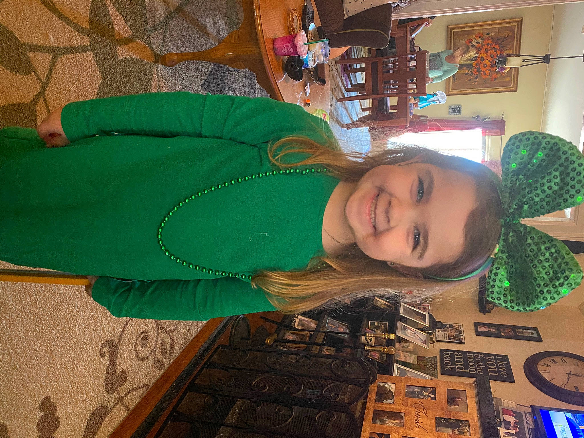 Leighton joined the competition — help win amazing prizes! cool, ear, fun, green, joy, leisure, neck, person