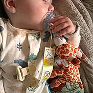 Elliott joined the competition — help win amazing prizes! baby, blanket, child, closeup, comfort, cute, fabric, giraffe, hand, indoors, infant, nap, pacifier, pajamas, peaceful, plush_toy, rest, sleeping, soft, toy