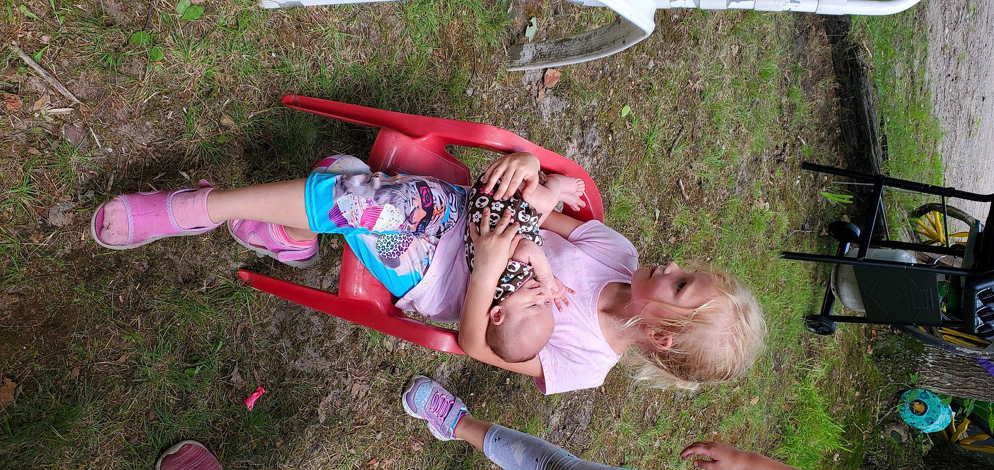 Kaya joined the competition — help win amazing prizes! baby, baby_products, child, fun, grass, green, human_leg, lap, leisure, magenta, people_in_nature, person, plant, recreation, shorts, sitting, snapshot, summer, thigh, toddler