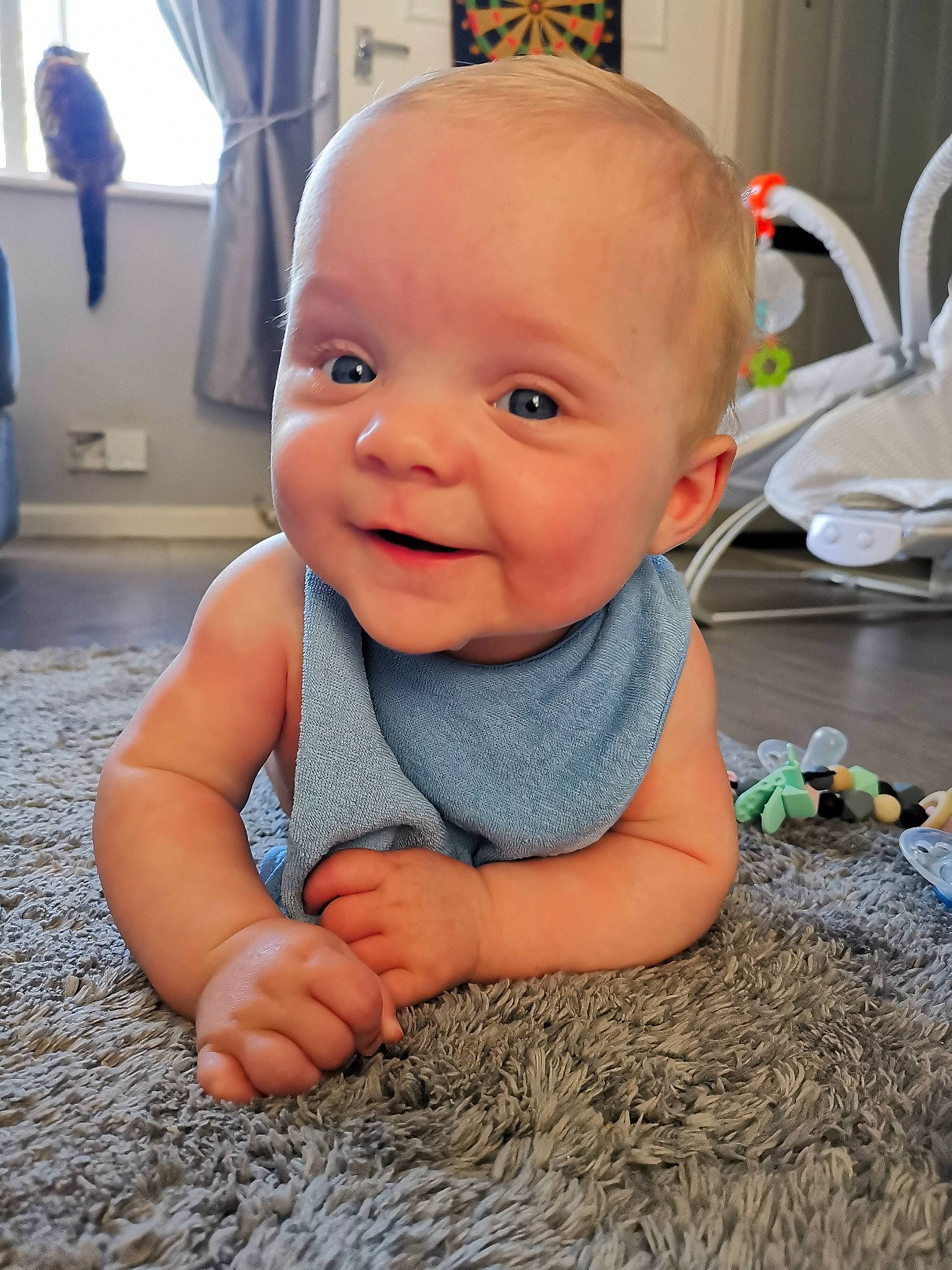Chester joined the competition — help win amazing prizes! baby, baby_toddler_clothing, cheek, child, chin, curtain, eye, face, finger, floor, flooring, happy, iris, joy, mouth, nose, person, skin, sleeve, smile