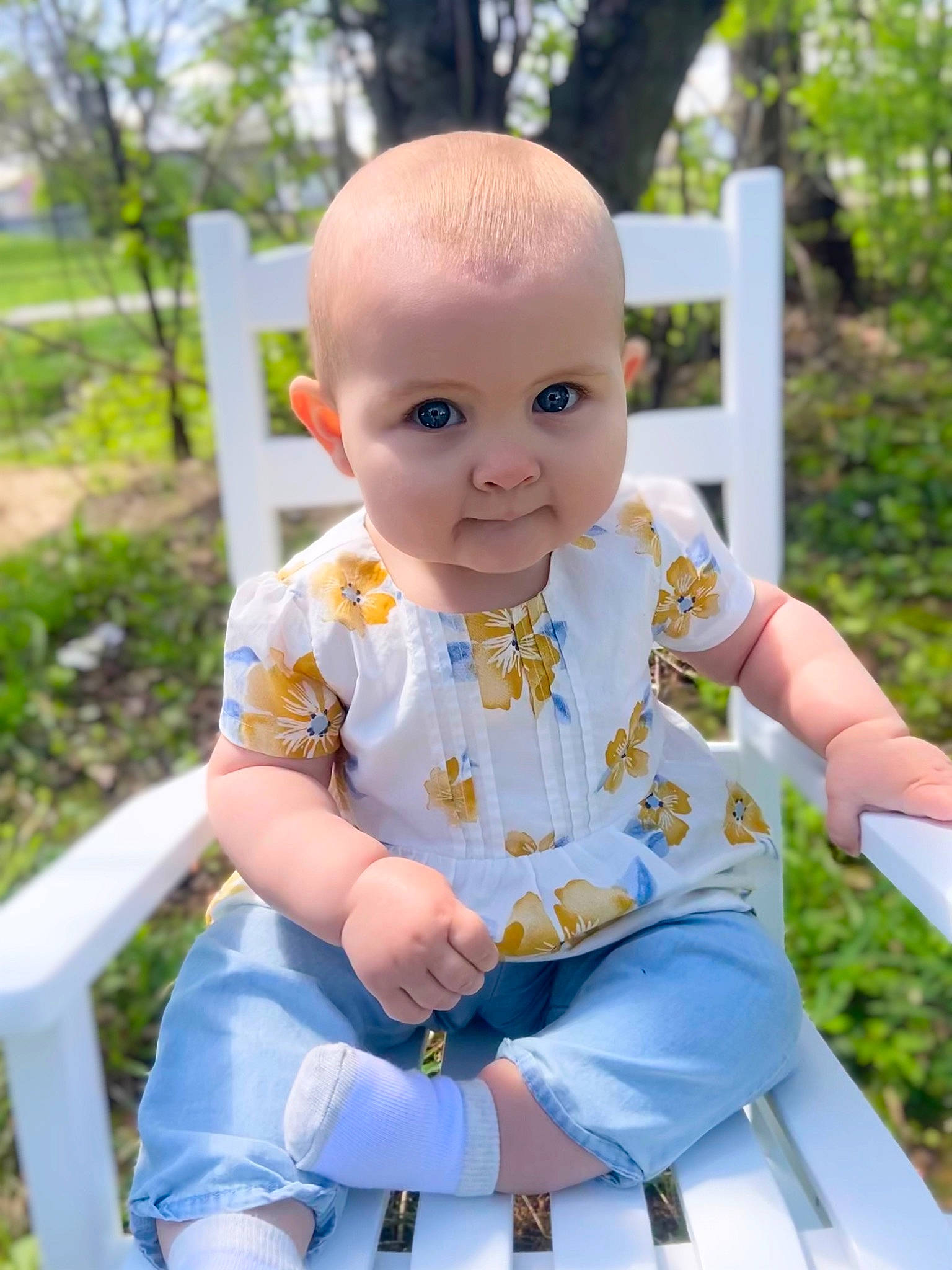 Madelyn is registered to the contest to win money with this photo: baby, baby_products, baby_toddler_clothing, doll, dress, eye, face, fun, garden, grass, happy, leisure, people_in_nature, person, pink, plant, recreation, skin, toddler, toy