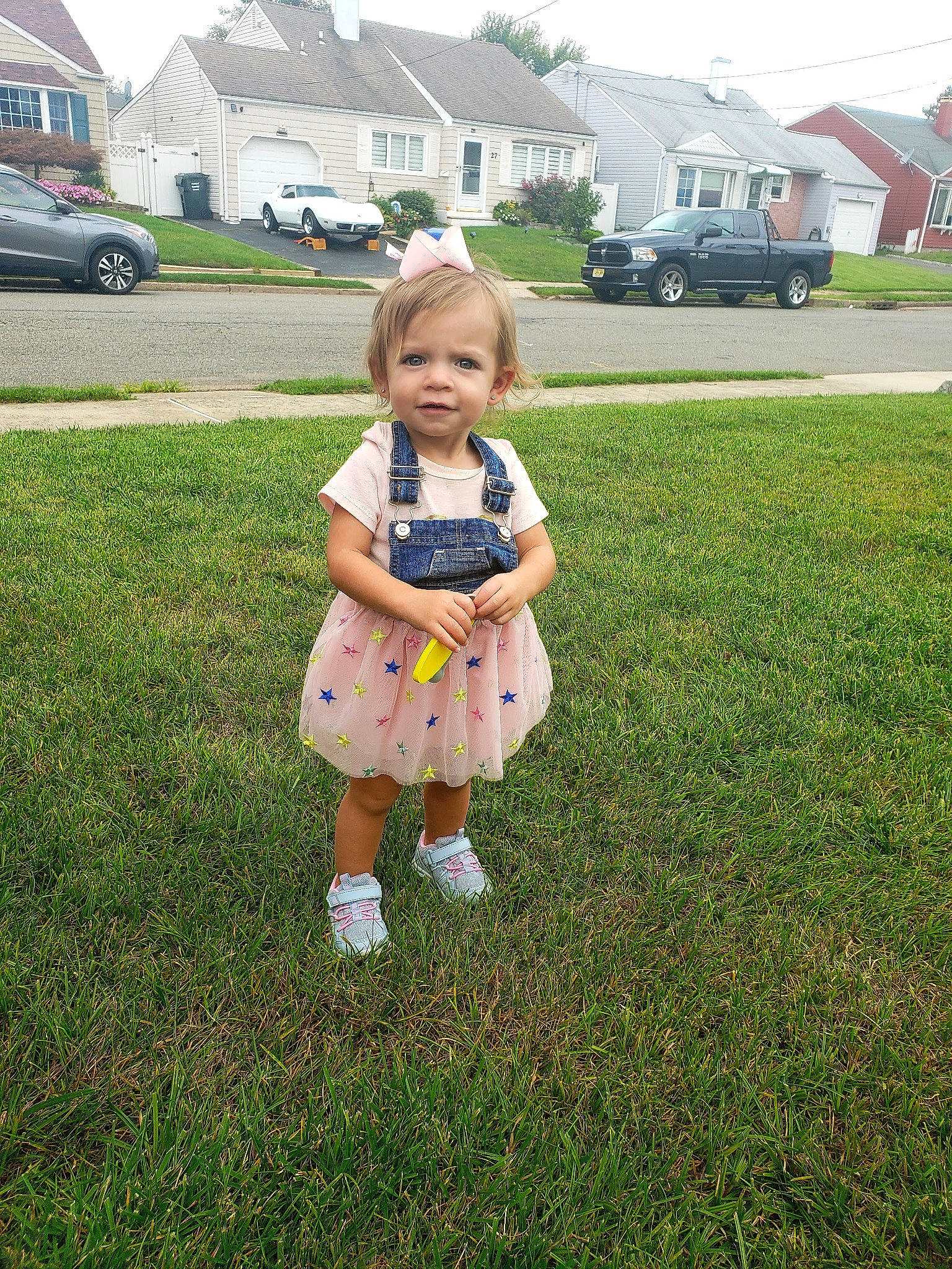 Marissa Danielle joined the competition — help win amazing prizes! baby_toddler_clothing, car, child, fun, garden, grass, grass_family, house, lawn, people_in_nature, person, plant, recreation, sky, tire, toddler, toy, tree, vehicle, wheel