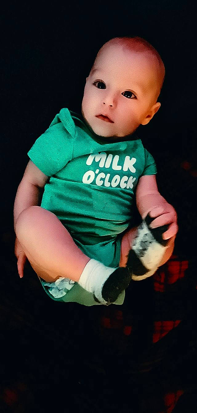 Bhodie joined the competition — help win amazing prizes! arm, baby, baby_products, baby_toddler_clothing, cheek, child, electric_blue, eye, finger, flash_photography, gesture, hand, happy, pattern, person, plaid, sleeve, t_shirt, tartan, thumb