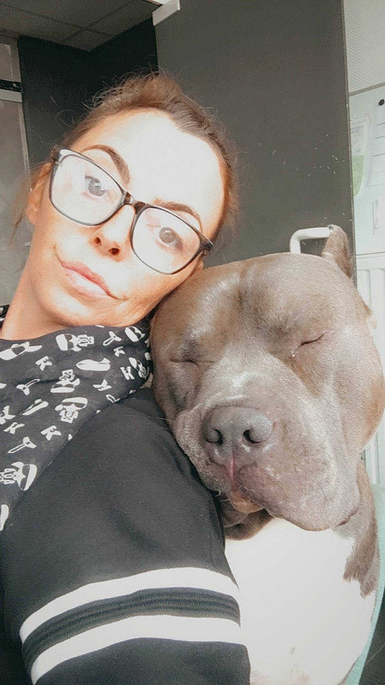 Bogota participe au concours pour gagner de l'argent avec cette photo : carnivore, comfort, companion_dog, dog, dog_breed, event, eyewear, fawn, fur, glasses, happy, jaw, nose, selfie, skin, snout, sporting_group, vision_care, whiskers, wrinkle