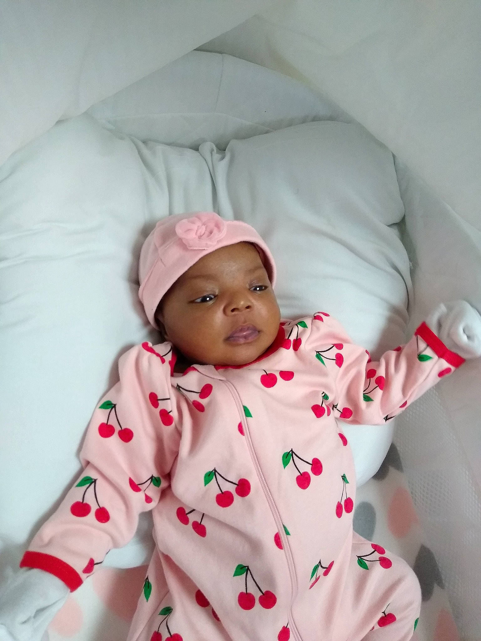 Teagan joined the competition — help win amazing prizes! baby, child, person, pink, skin, textile, toddler