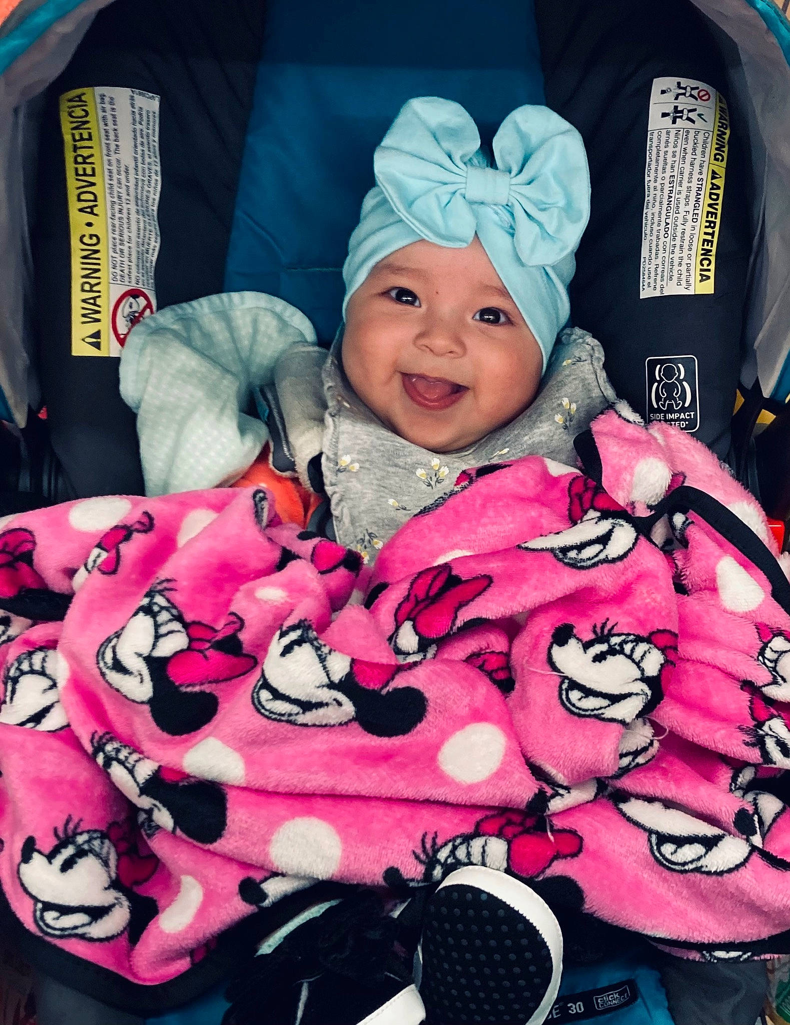 Karina joined the competition — help win amazing prizes! baby, baby_carriage, baby_in_car_seat, baby_laughing, baby_products, baby_safety, baby_sleeping, baby_toddler_clothing, car_seat, cheek, child, comfort, event, fun, happy, headwear, joy, magenta, person, pink