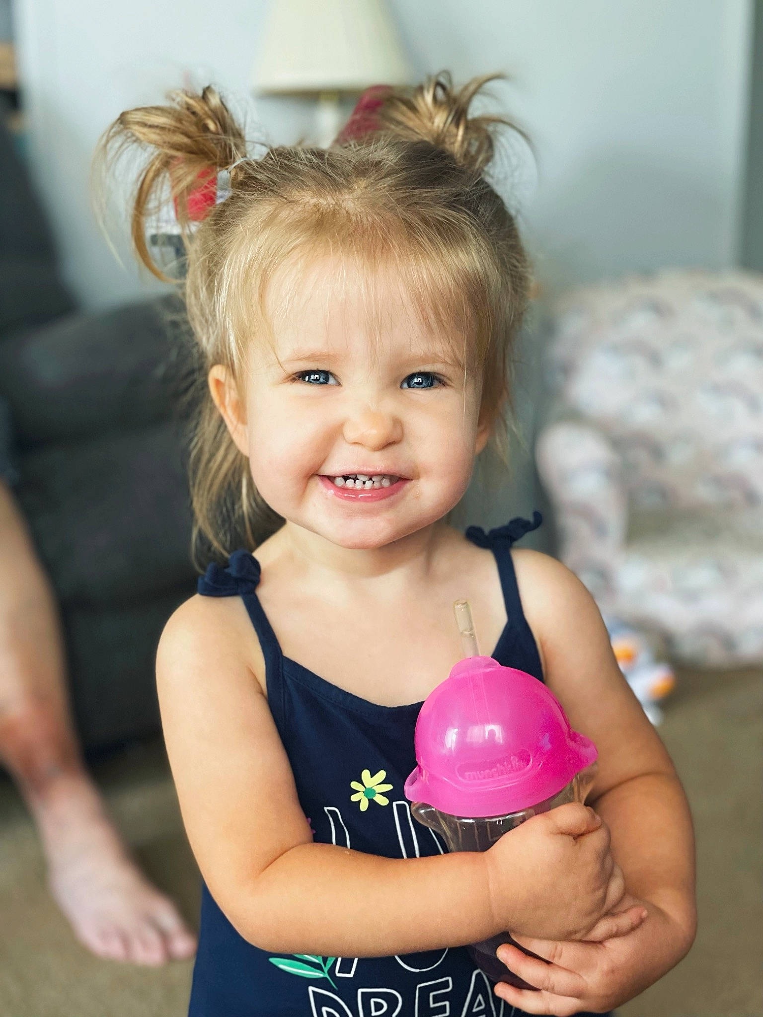 Meredith joined the competition — help win amazing prizes! arm, baby, baby_toddler_clothing, child, eye, eyelash, facial_expression, flash_photography, fun, gesture, happy, human, joy, mammal, person, photograph, pink, shoulder, skin, smile