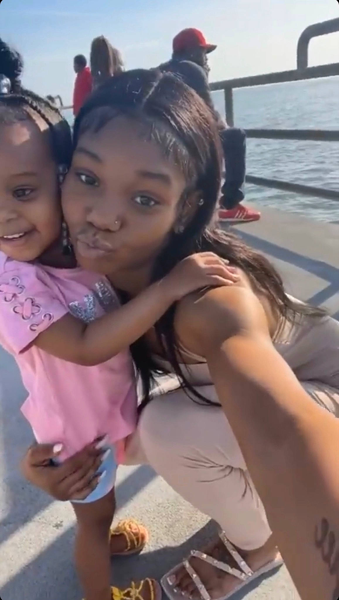 Kenslee joined the competition — help win amazing prizes! black_hair, body_of_water, event, face, gesture, hair, happy, head, leisure, long_hair, person, plant, recreation, skin, sky, summer, thigh, toddler, travel, tree