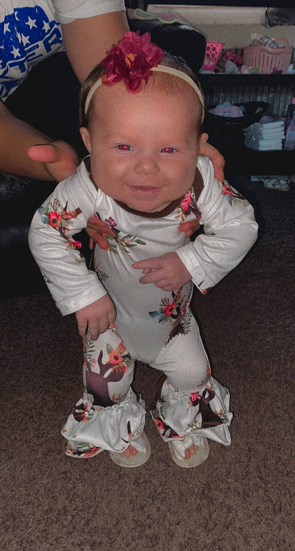 Ivory joined the competition — help win amazing prizes! baby, baby_toddler_clothing, carmine, cheek, child, eye, flooring, fun, happy, head, headband, headpiece, iris, joy, mammal, people, person, pink, skin, sleeve