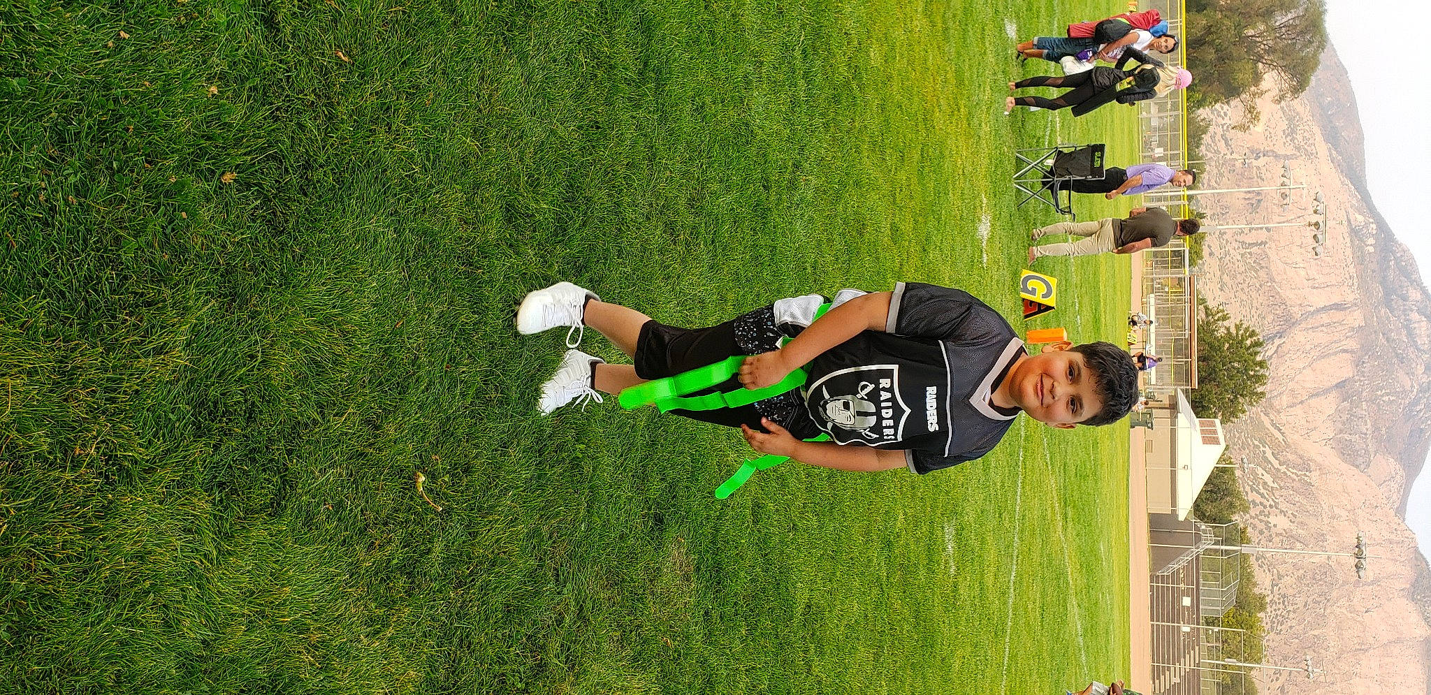 Francisco joined the competition — help win amazing prizes! competition, competition_event, fun, games, grass, grass_family, grassland, joy, lawn, leisure, meadow, people_in_nature, person, plant, player, recreation, shorts, soccer, sports, t_shirt